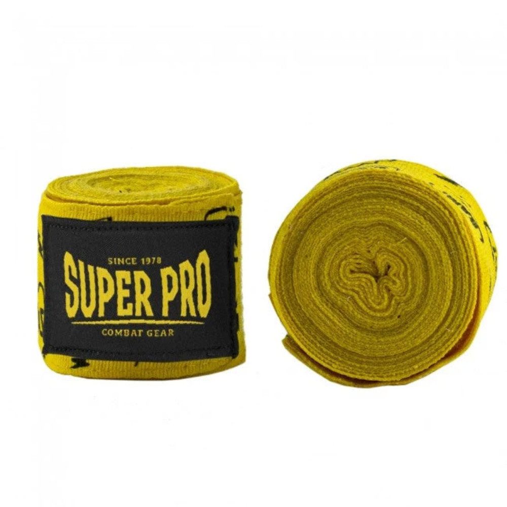 Super Pro Boxbandagen Super Pro Combat Gear Semi-elastische Bandagen - 300 cm - Gelb