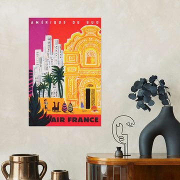 Posterlounge Wandfolie Vintage Travel Collection, Air France (französisch), Vintage Illustration