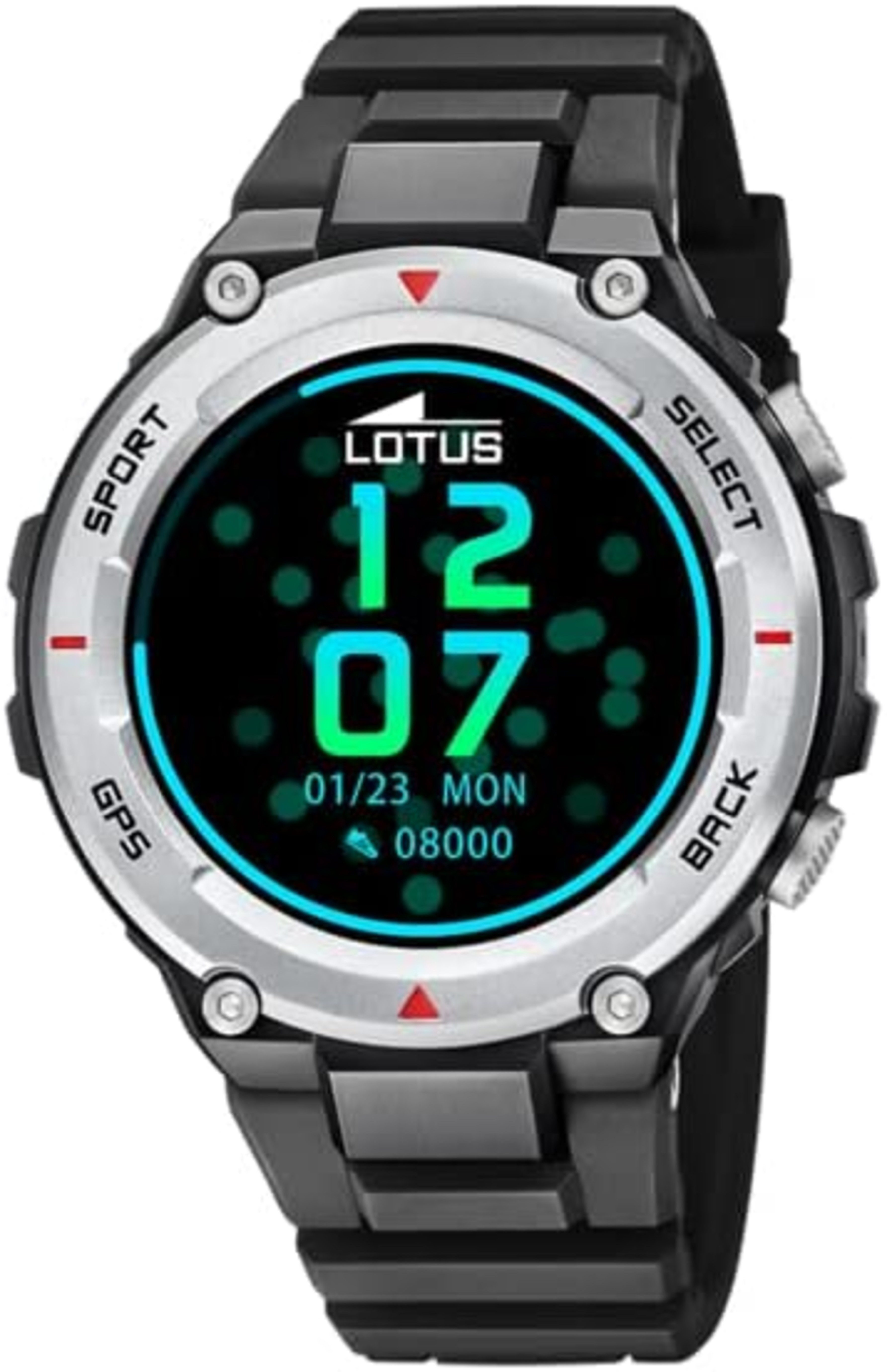 Lotus 50024/2 Smartwatch (2,9 cm, android ios), Smartwatch mit 2" Display, Pulssensor, Schrittzähler und IP67 Schutz