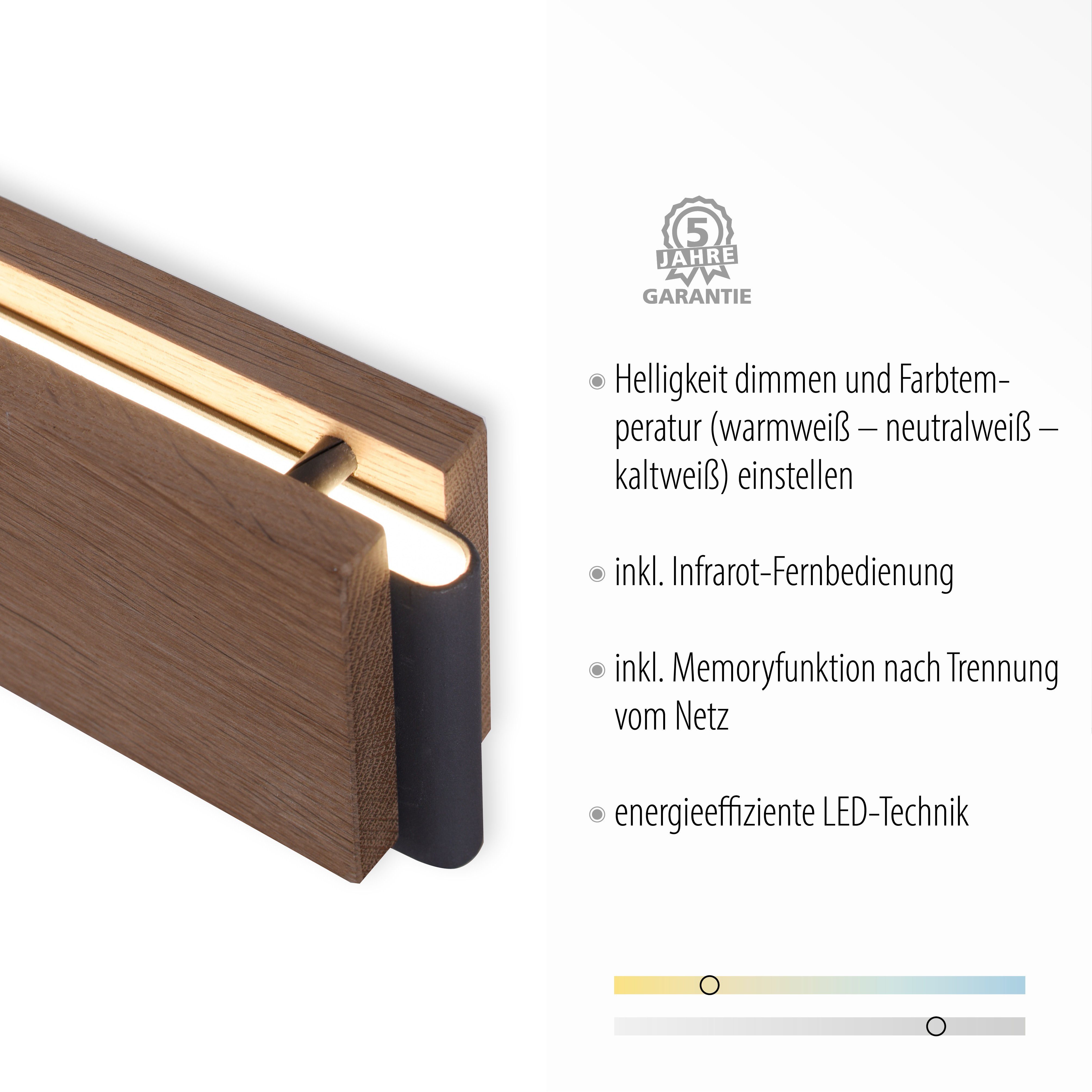 warmweiß über kaltweiß, fest dimmbar Fernbedienung, - Fernbedienung, inkl. Trennung nach integriert, Netz, über dimmbar inkl., über Fernbedienung, - Neuhaus vom CCT Fernbedienung, Infrarot Paul - Pendelleuchte PALMA, LED Infrarot Fernbedienung, über Memory, CCT