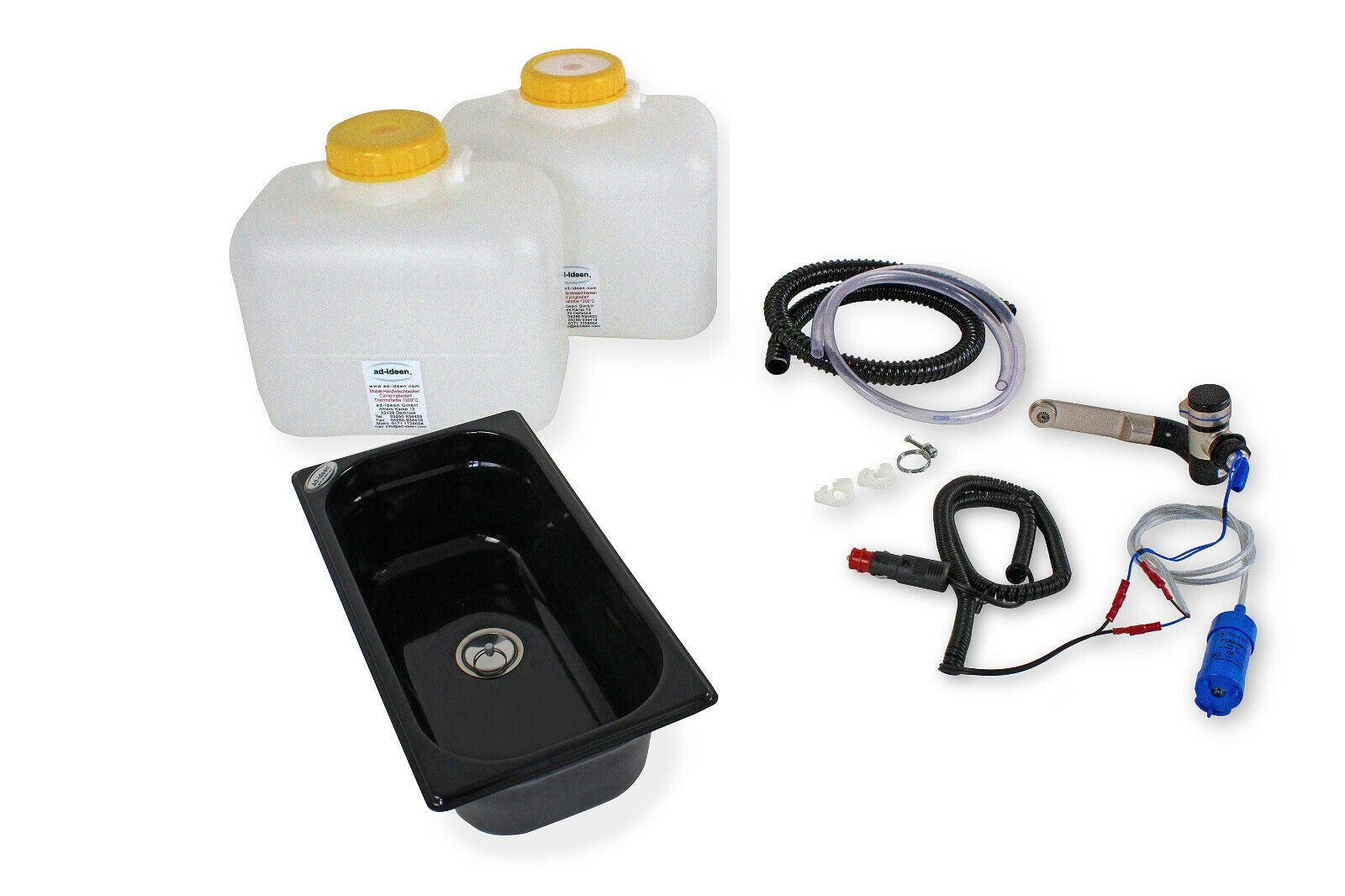 ad-ideen Waschbecken 12V Camping Spüle Technikset Bausatz 325x176x100mm 10L