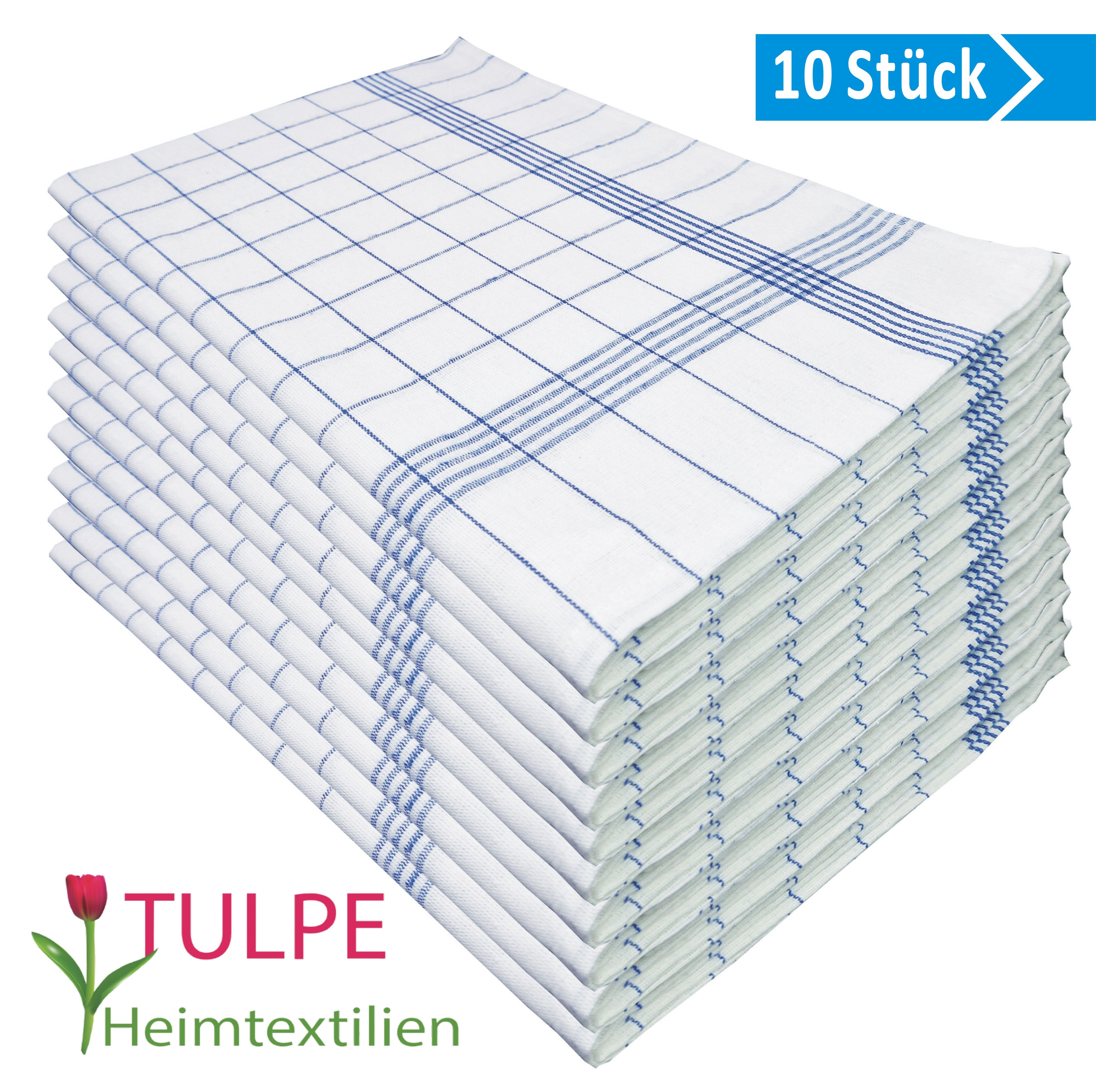 Tulpe Heimtextilien Geschirrtuch in 5 Farben blau, rot, grün, gelb und grau günstig online kaufen