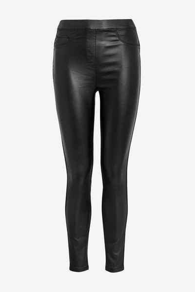 Next Jeansleggings Beschichtete Sculpt Schlupf-Leggings (1-tlg)