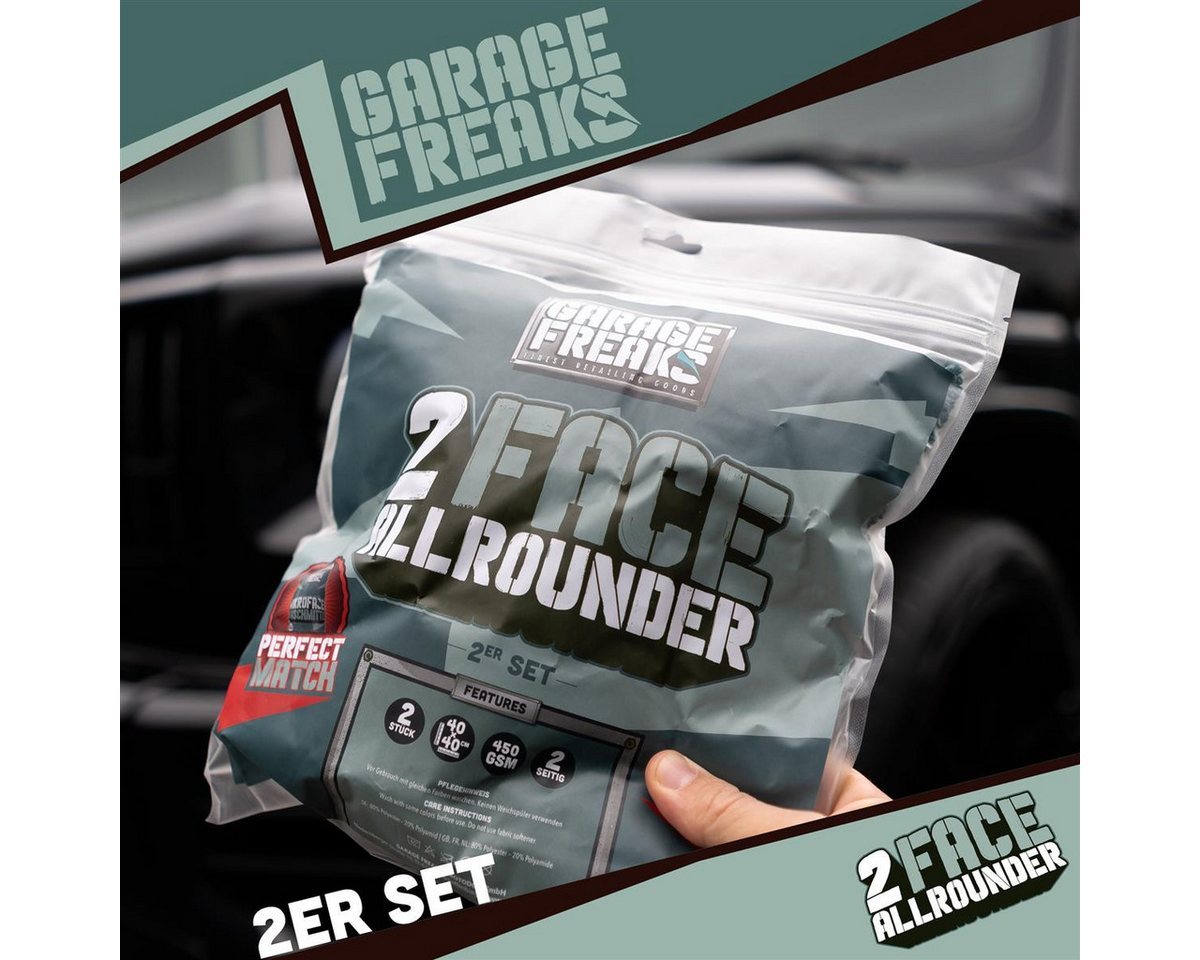 Thumbnail - Garage Freaks Garage Freaks - 2er Pack - 2 FACE ALLROUNDER - 40x40cm, 450 GSM Mikrofasertuch (80% Polyester, 20% Polyami...