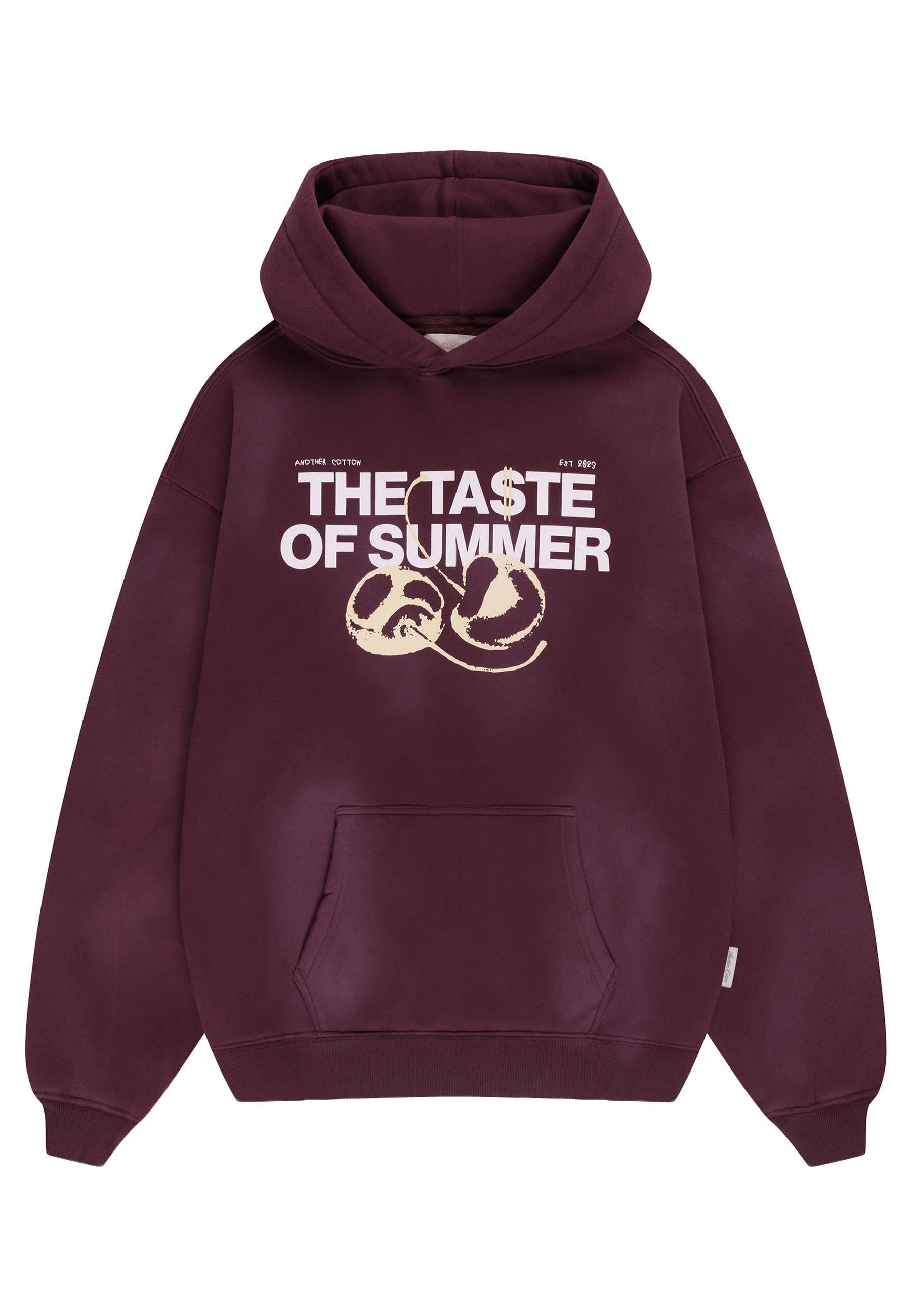 Another Cotton Lab Rundhalspullover Another Cotton Lab Taste of Summer Washed Hoodie (1-tlg)