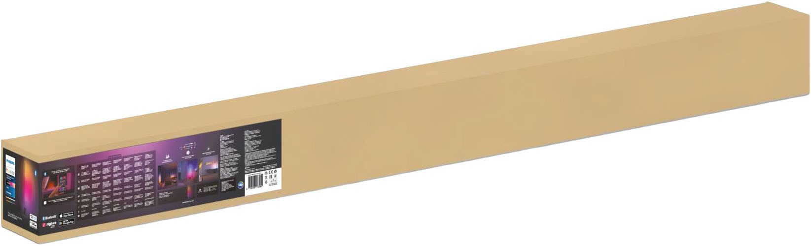 Philips Hue Smarte LED-Leuchte Gradient Signe Stehleuchte schwarz, Abschaltautomatik, Bluetooth, CCT - über Fernbedienung, Dimmfunktion, Farbsteuerung, Farbwechsel, Leuchtdauer einstellbar, Memoryfunktion, Nachtlichtfunktion, RGB, Smart Home, Timerfunktion, dimmbar über Fernbedienung, erweiterbar, mehrere Helligkeitsstufen, LED wechselbar, RGB, inkl. Philips Hue Dimmschalter