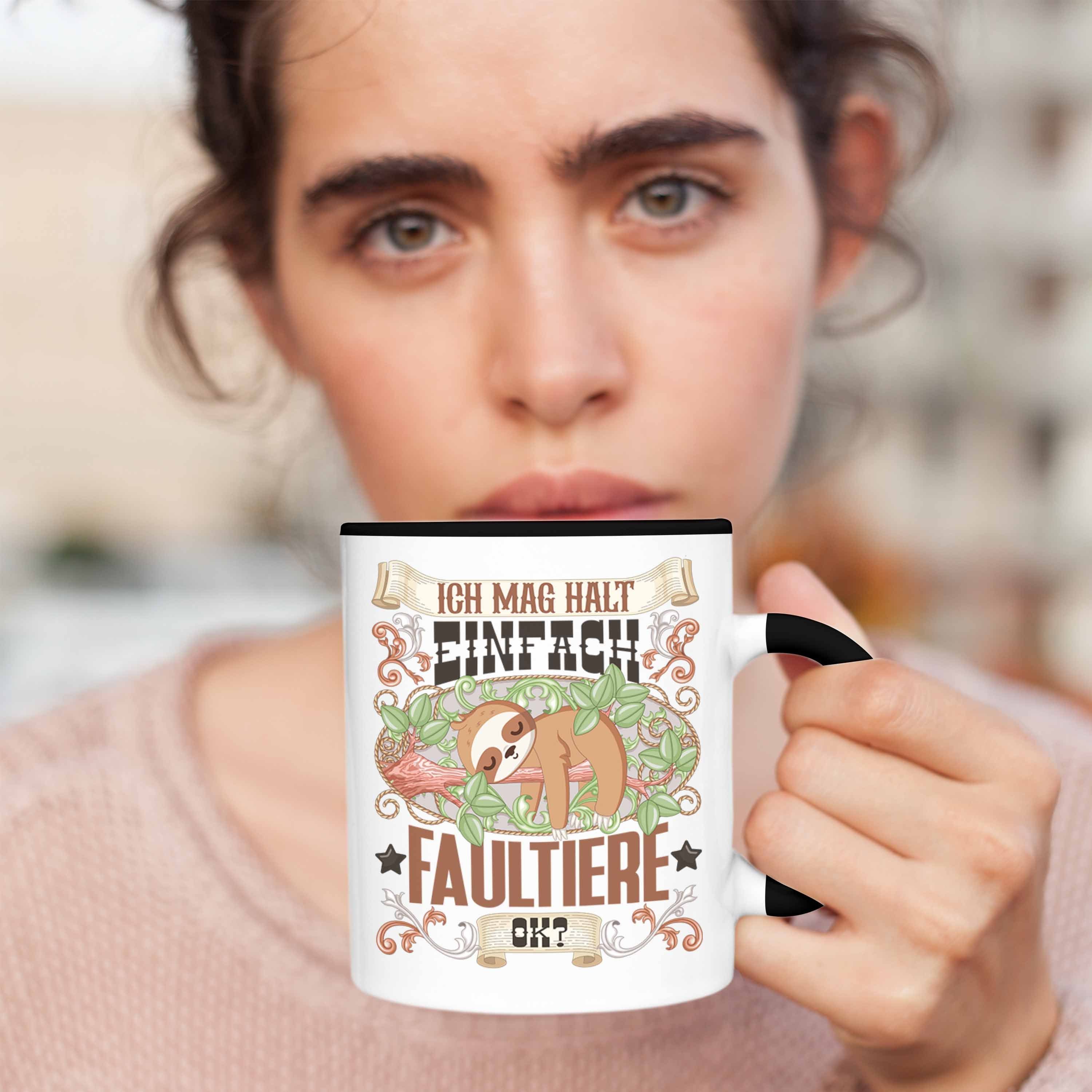 Trendation Spruch Faultiere - Faultiere Trendation Schwarz Besitzer Tasse Geschenk Gesche Tasse