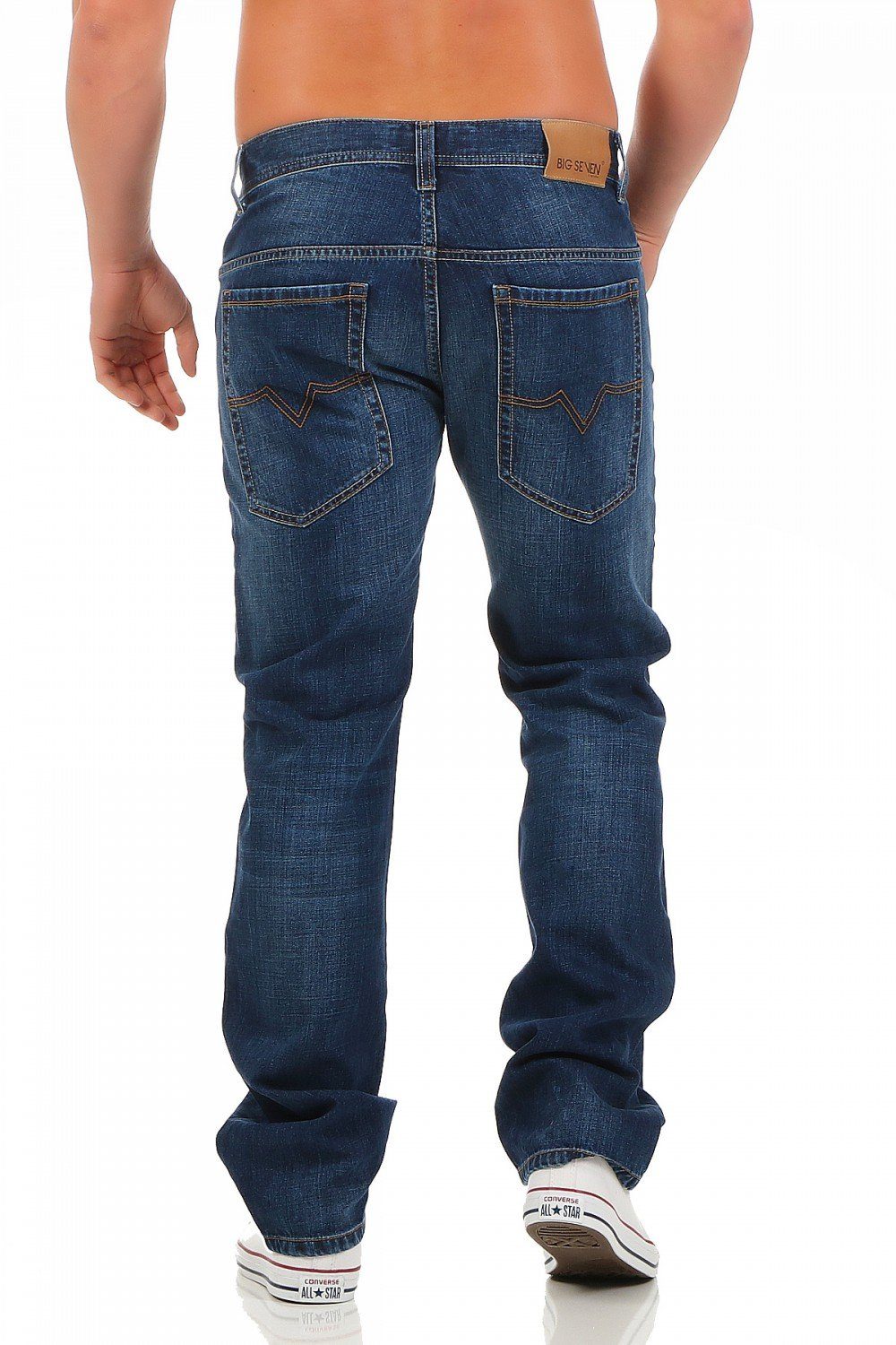Big Seven Regular-fit-Jeans Big Seven Dan Atlanta Wash Regular Fit Herren Jeans Hose