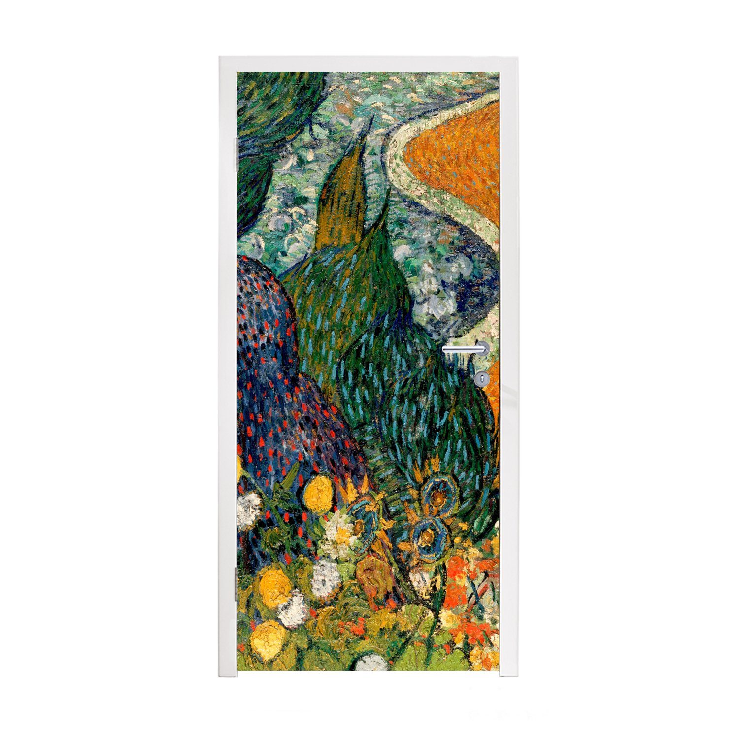 MuchoWow Türtapete Erinnerungen an den Garten von Etten - Vincent van Gogh, Matt, bedruckt, (1 St), Fototapete für Tür, Türaufkleber, 75x205 cm