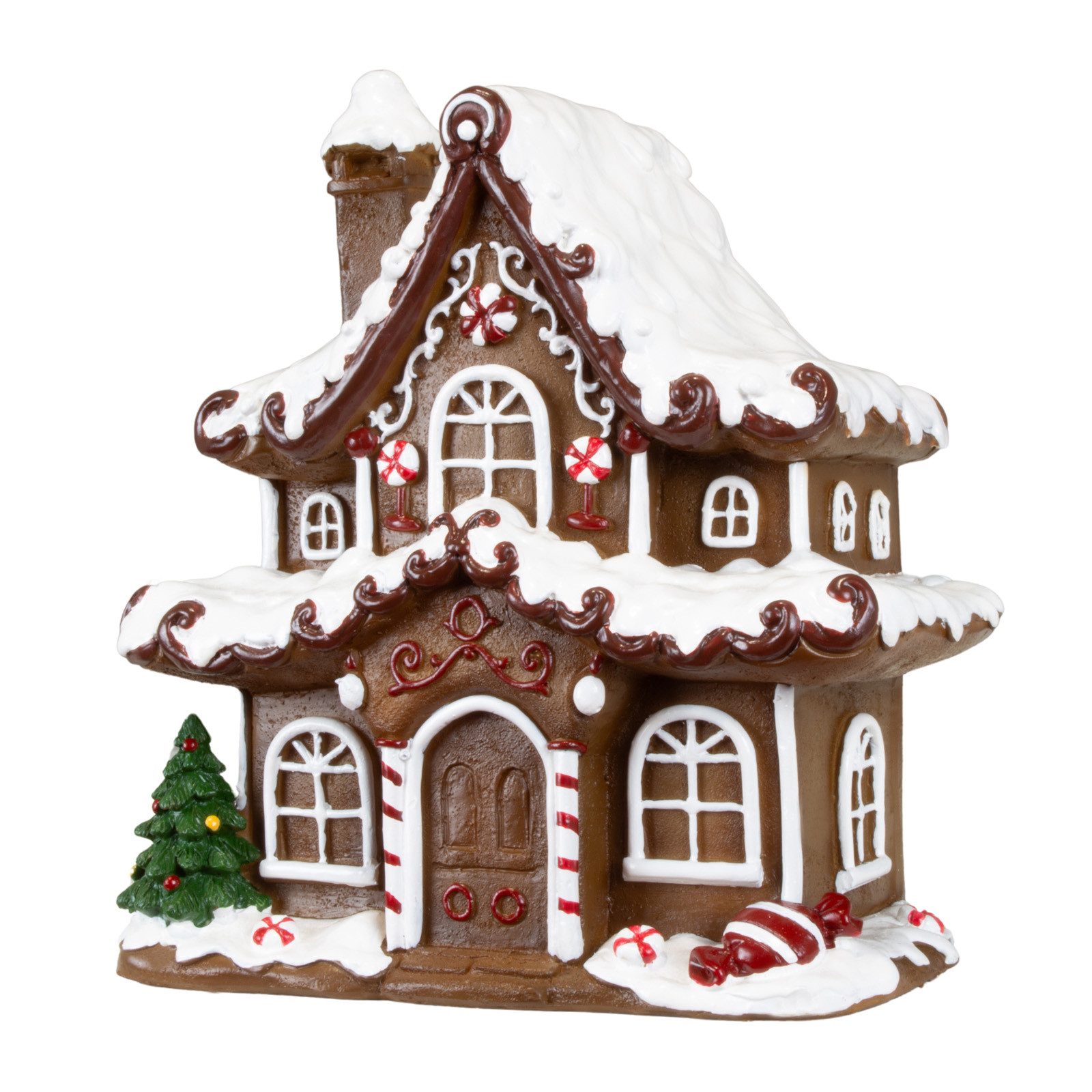 Christmas Paradise Weihnachtshaus Lebkuchenhaus 17cm braun, / Schokoladenfarbe