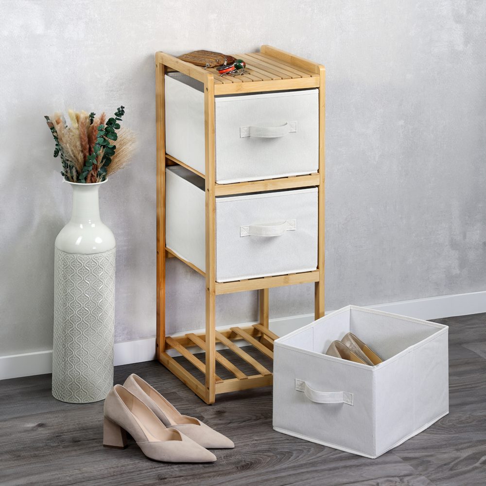KESPER® Regal Aufbewahrungsregal l mit 3 Boxen, Bambus, FSC, 1-tlg. – Bild 3 von 4