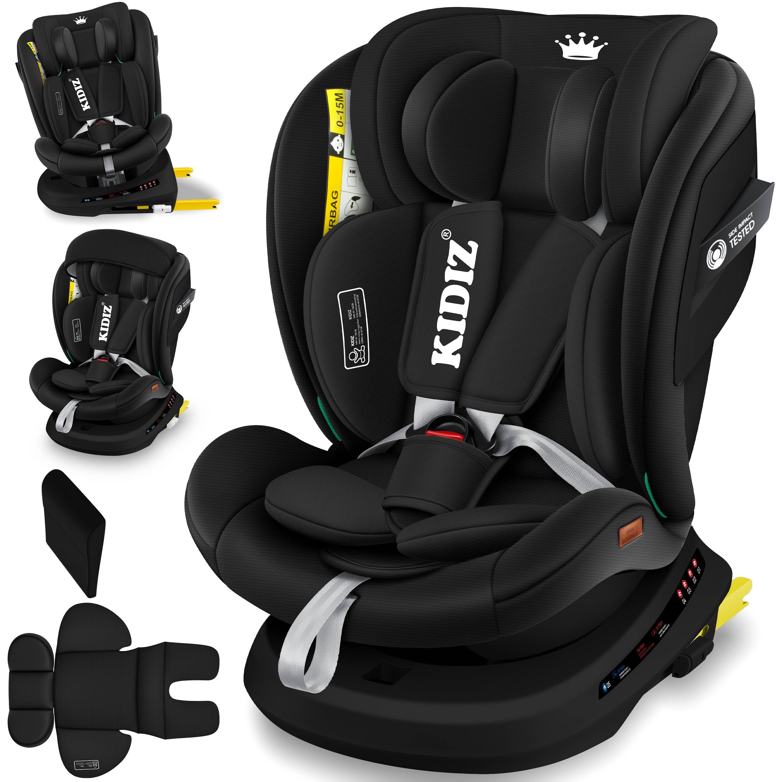 KIDIZ Autokindersitz, Kindersitz Baby Autositz Kinderautositz Isofix Top Tether 360