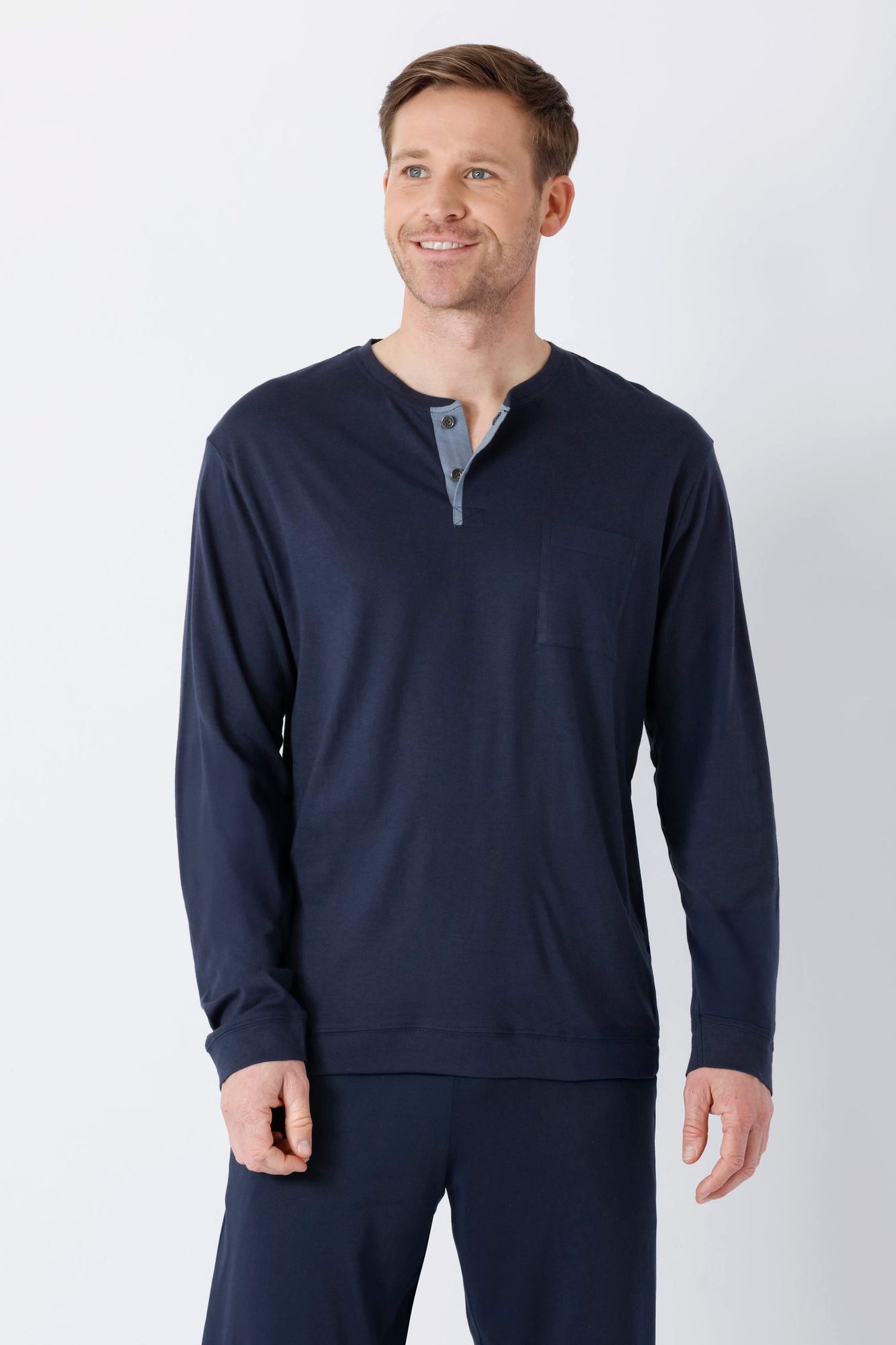 Hajo Pyjamaoberteil Herren Shirt Mio x Mia Premium Cotton/TENCEL™ Modal