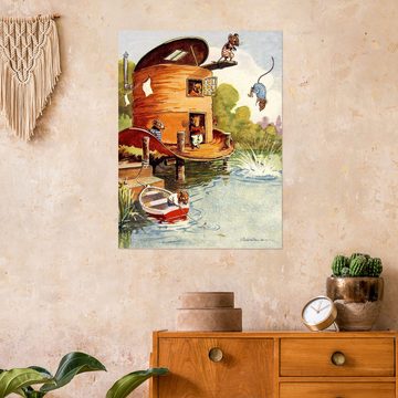Posterlounge Wandfolie Master Collection, Urlaub bei den Mäusen, Illustration
