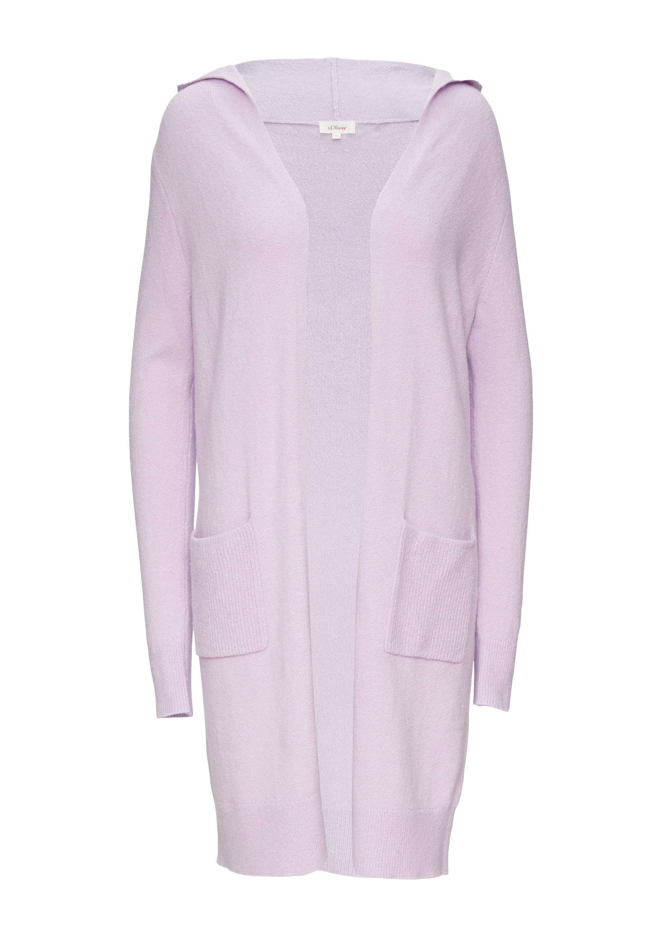s.Oliver Cardigan Strickjacke Long-Cardigan mit Kapuze günstig online kaufen
