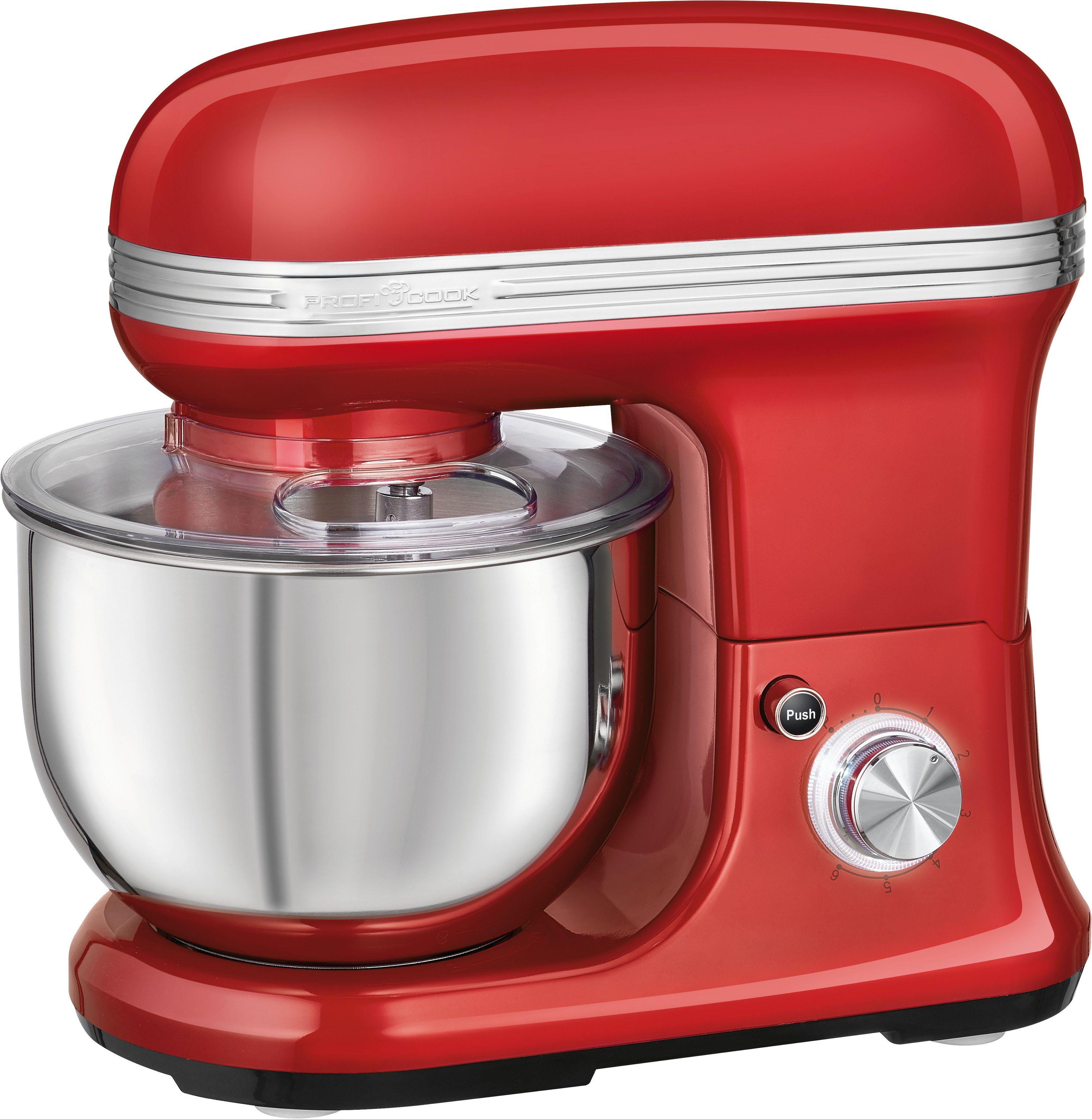 ProfiCook Küchenmaschine PC-KM 1197, 1200 W, 5 l Schüssel rot