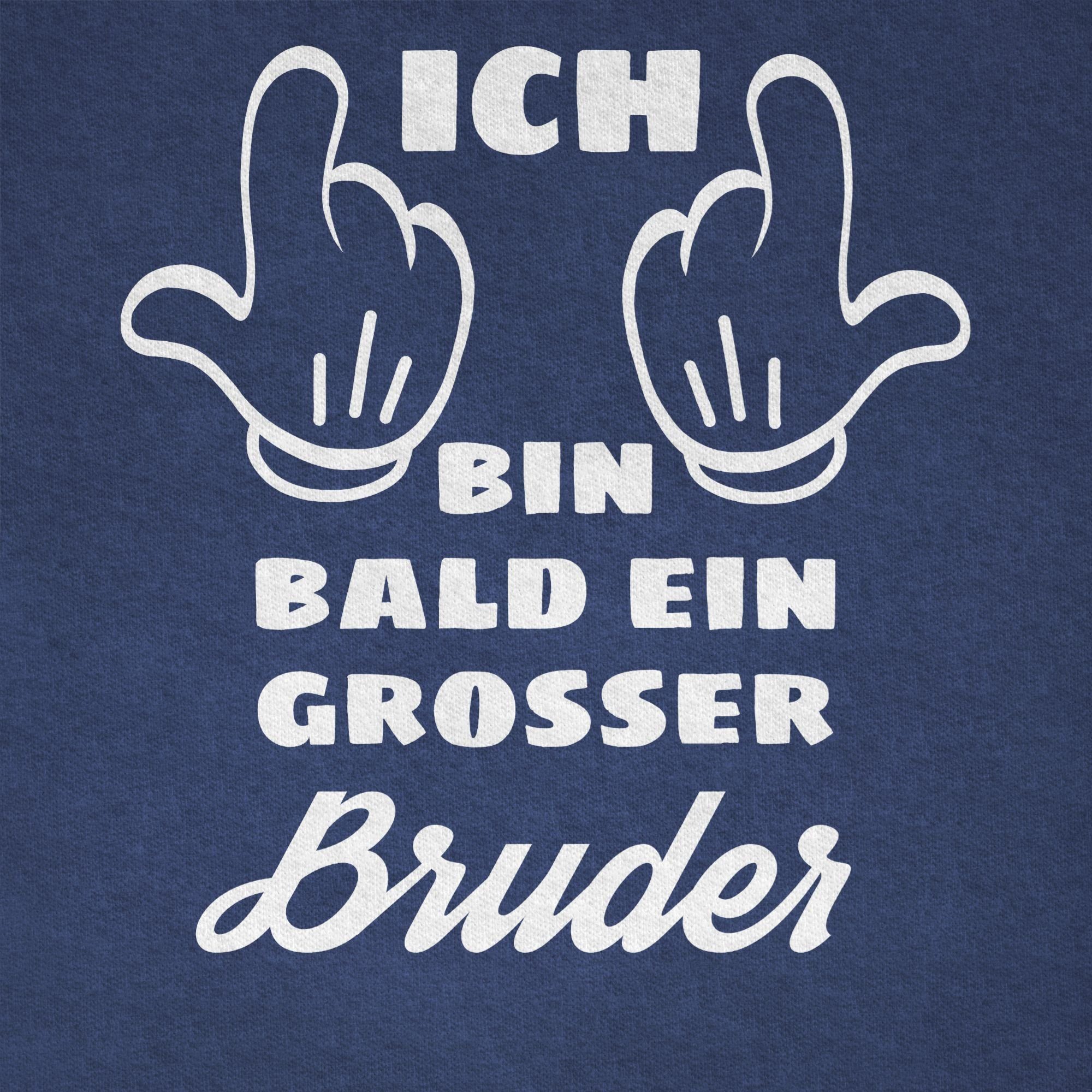 ein Bruder Shirtracer großer Bruder Meliert Ich Dunkelblau T-Shirt Großer bald bin 2