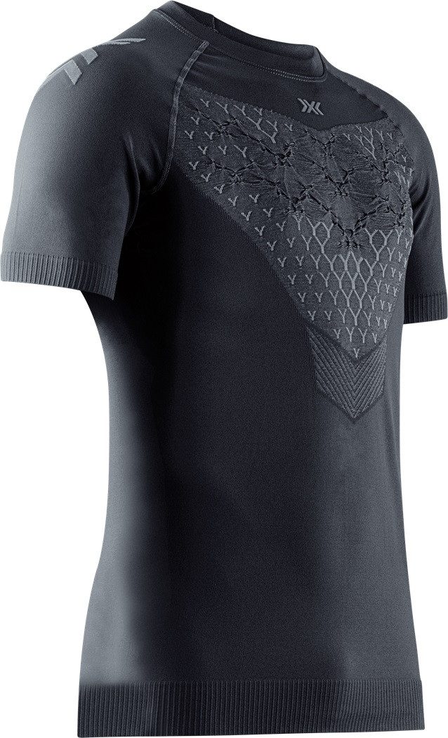 T-Shirt Laufshirt Twyce Run (enganliegend) Kurzarm schwarz/charcoal Herren