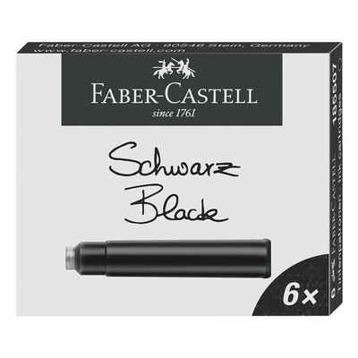 Faber-Castell Standard Tintenpatrone (6-tlg., passend für viele Füllhalter, permanent)