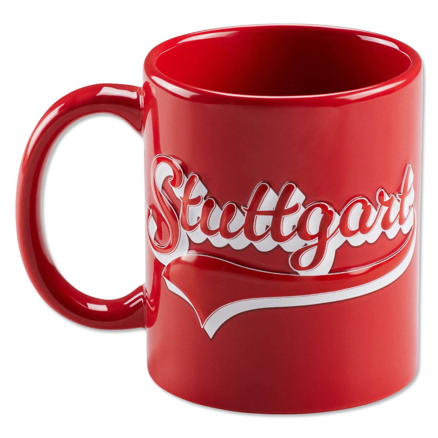 VfB Stuttgart Tasse VfB Stuttgart Tasse Retro Relief rot Keramik 300 ml, Keramik