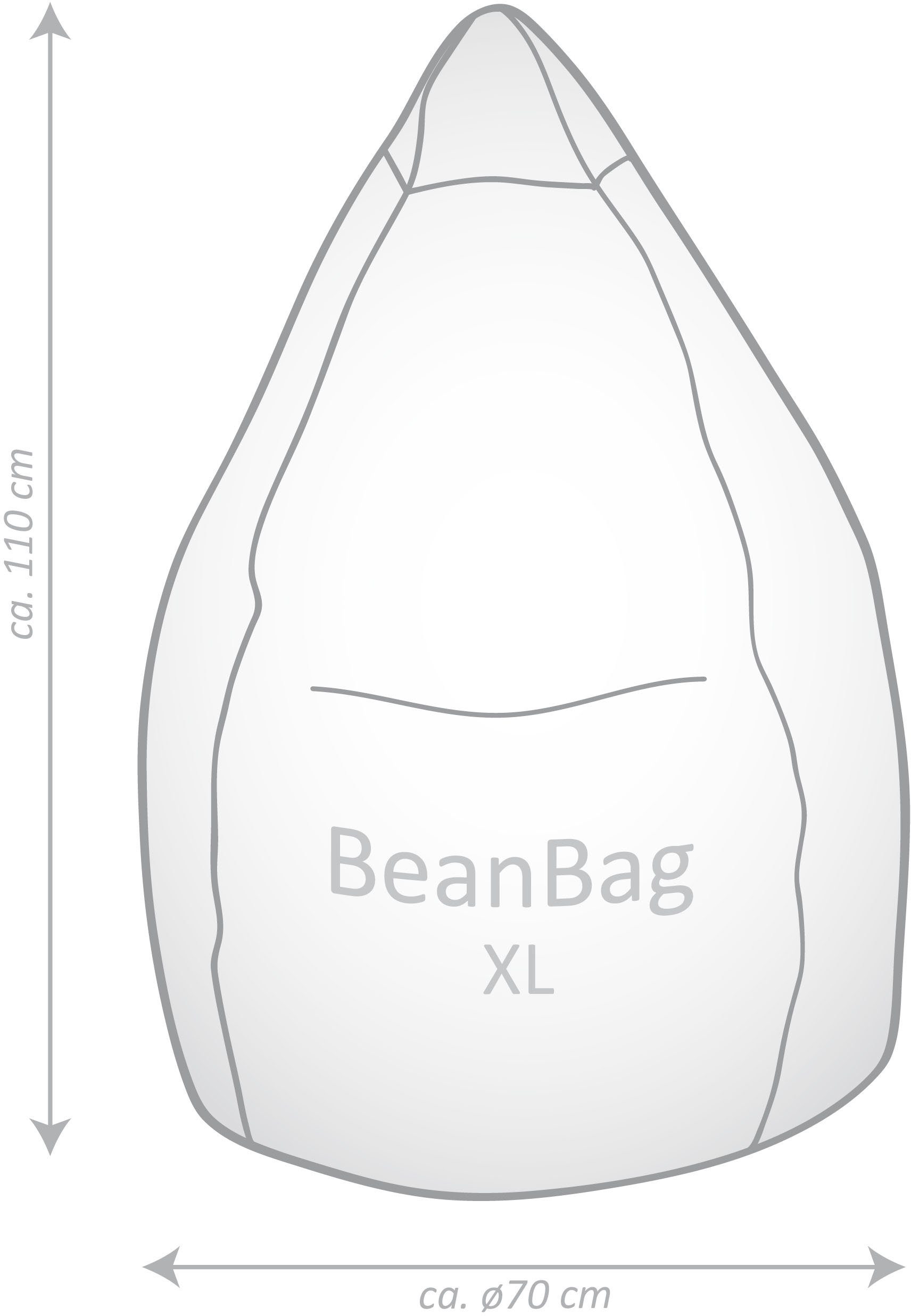 Magma Heimtex Sitzsack BeanBag SHARA XL (1 St)
