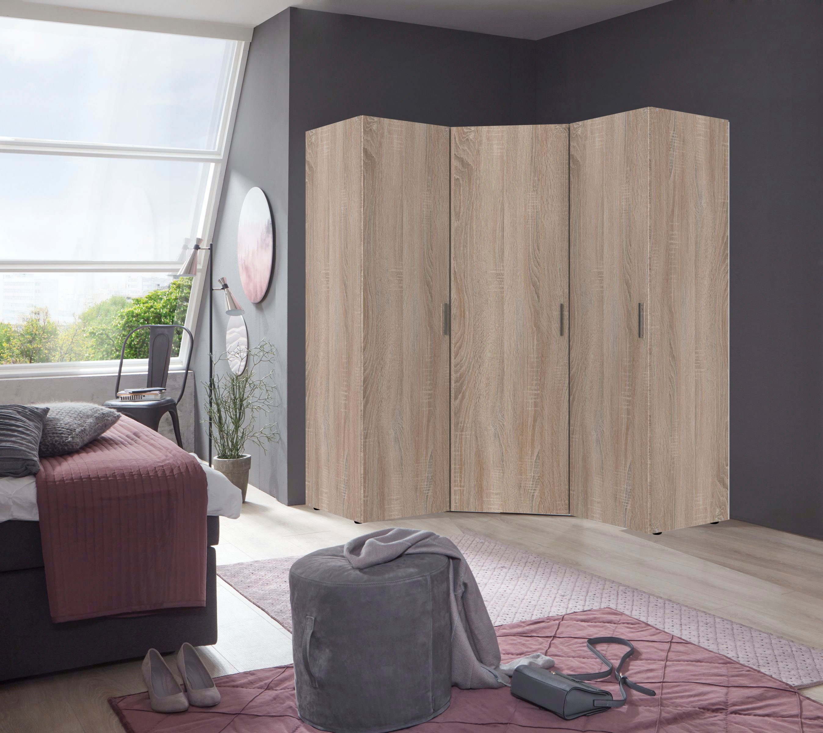 Wimex Schranksystem Münster (Spar-Set, 3tlg: Eckschrank+ 2 Schränke 50cm breit) Mehrzweckschrank