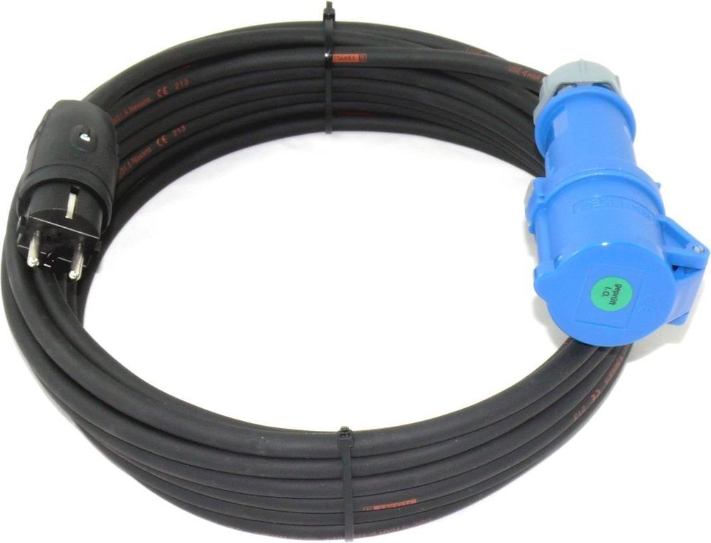maxgo® Schuko Stecker auf CEE Kupplung TITANEX H07RN-F 3G1,5 3x1,5 IP44 5m Elektro-Kabel, (500 cm), 3x1.5mm²