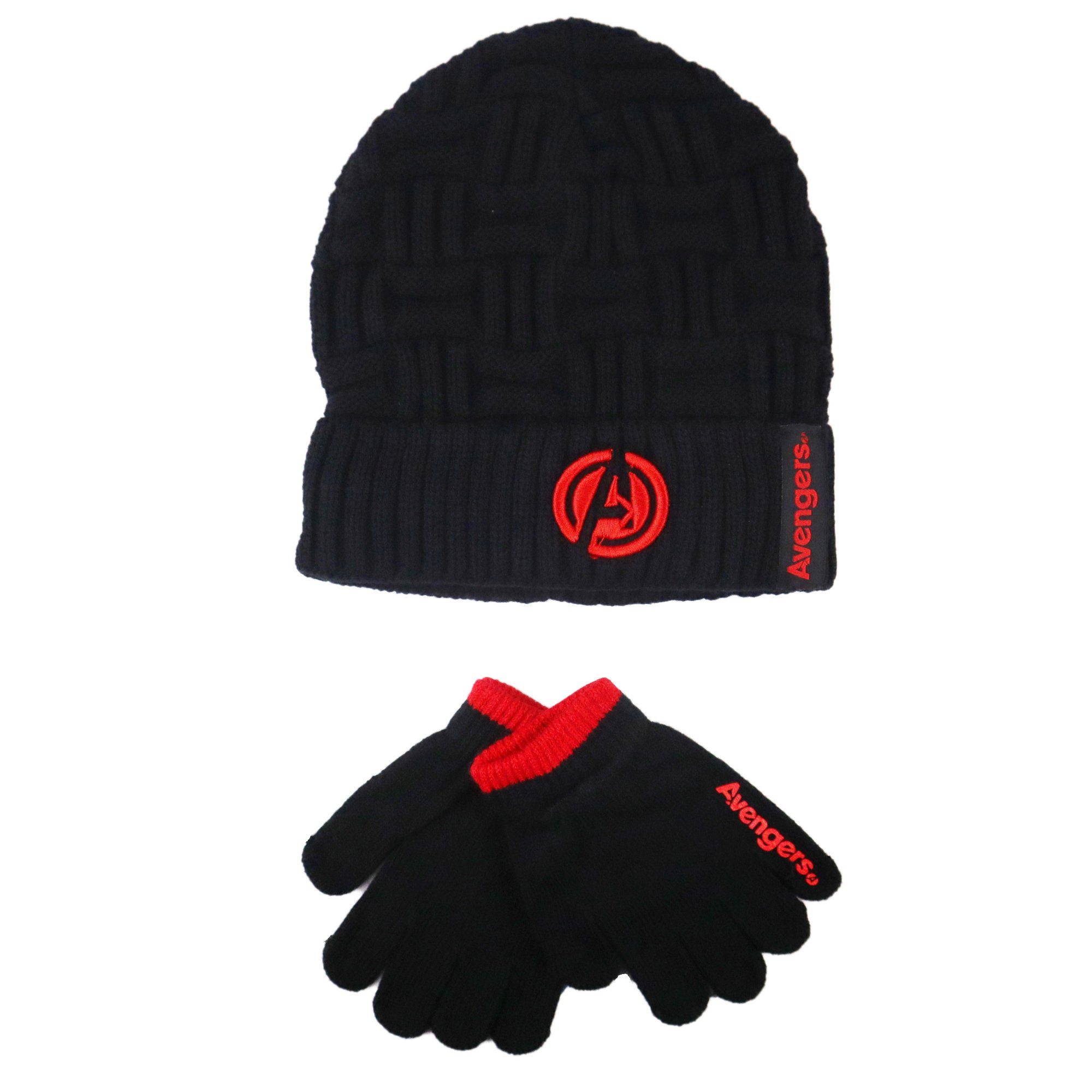 Günstiger Verkaufsstart MARVEL Schlupfmütze Marvel Handschuhe 56 Wintermütze plus Avengers Gr. oder 54 für Jungen