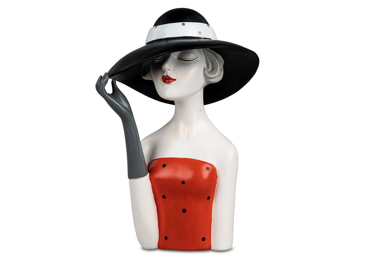 formano Dekofigur Deko-Büste Dame Handbemalt - Bunte Skulptur 20x27cm Frau Figur