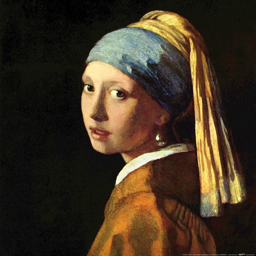 1art1 Kunstdruck Johannes Vermeer - Das Mädchen Mit Dem Perlenohrring, 1665