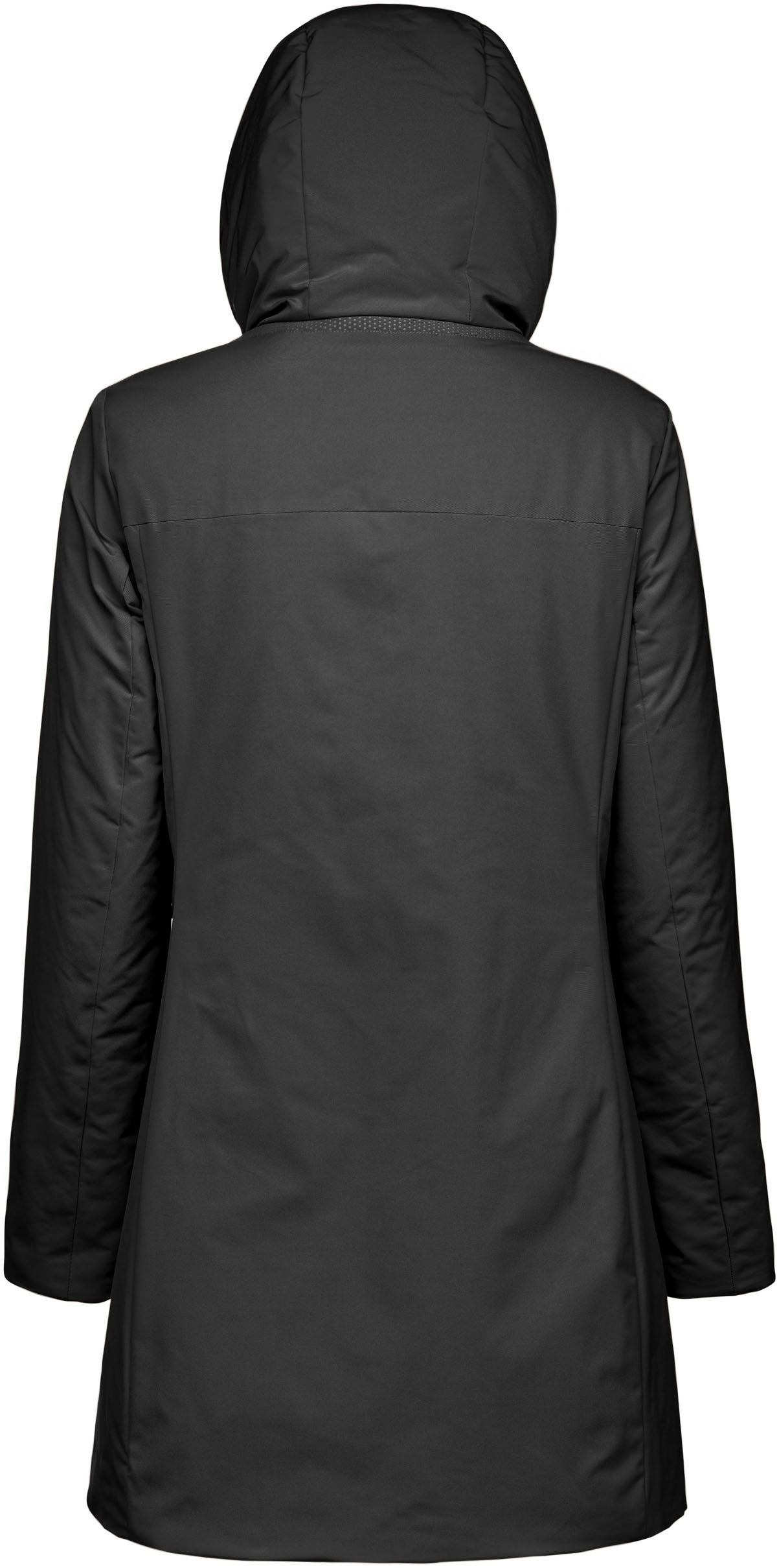 Geox Langjacke SPHERICA mit Kapuze, Reißverschlusstaschen, verdeckter Reißverschluss & Drucker