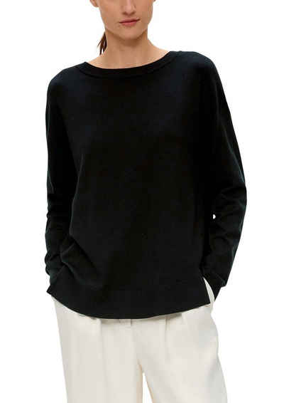 s.Oliver BLACK LABEL Longpullover mit Drop-Shoulder Look