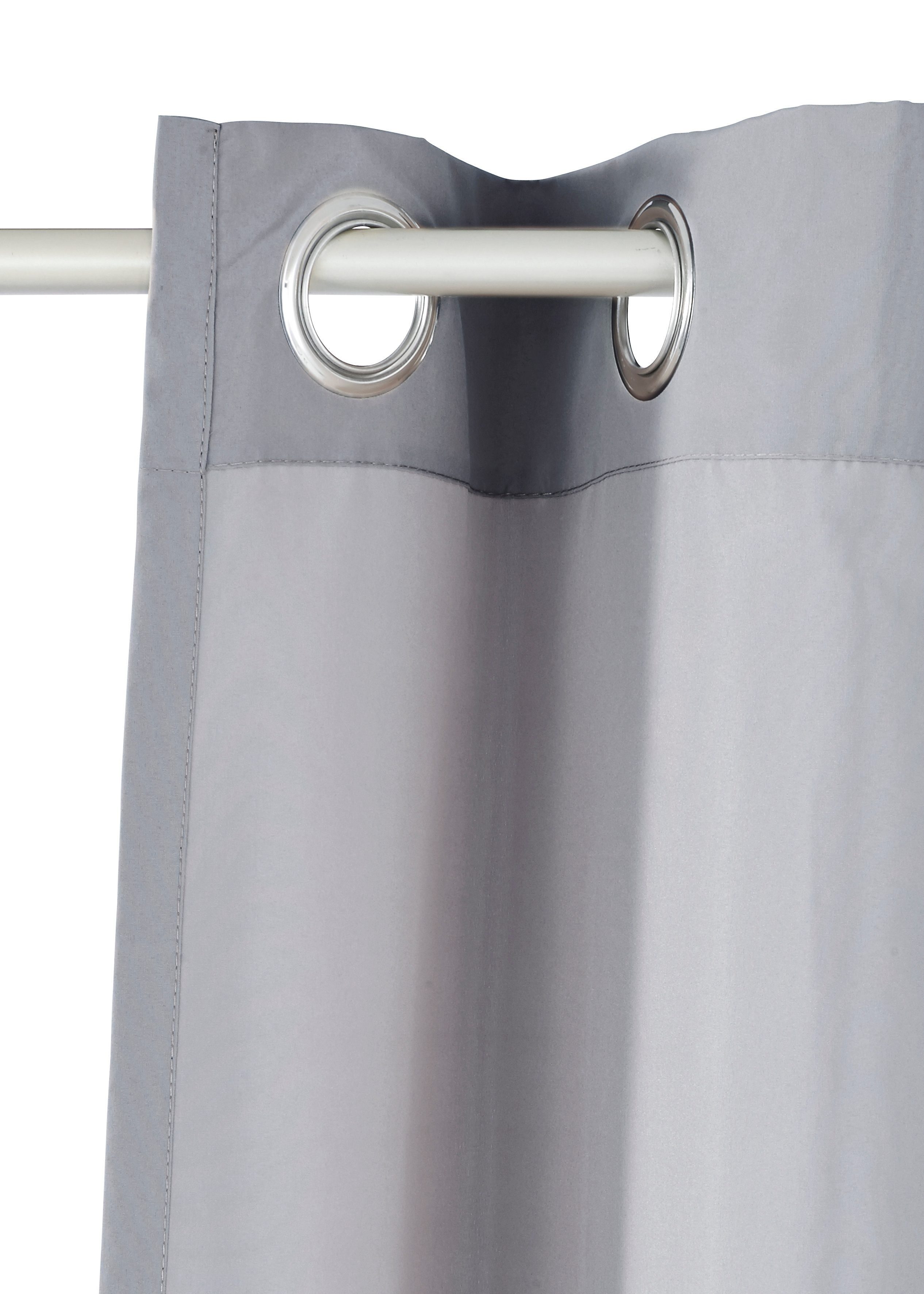 OTTO home Vorhang Raja mit Ösen, 2er Pack, blickdicht, Topseller! (2 St), Ösen, blickdicht, Polyester, einfarbig, Einfache Montage, Pflegeleicht, Ösen, 2 er Pac – Bild 5 von 5