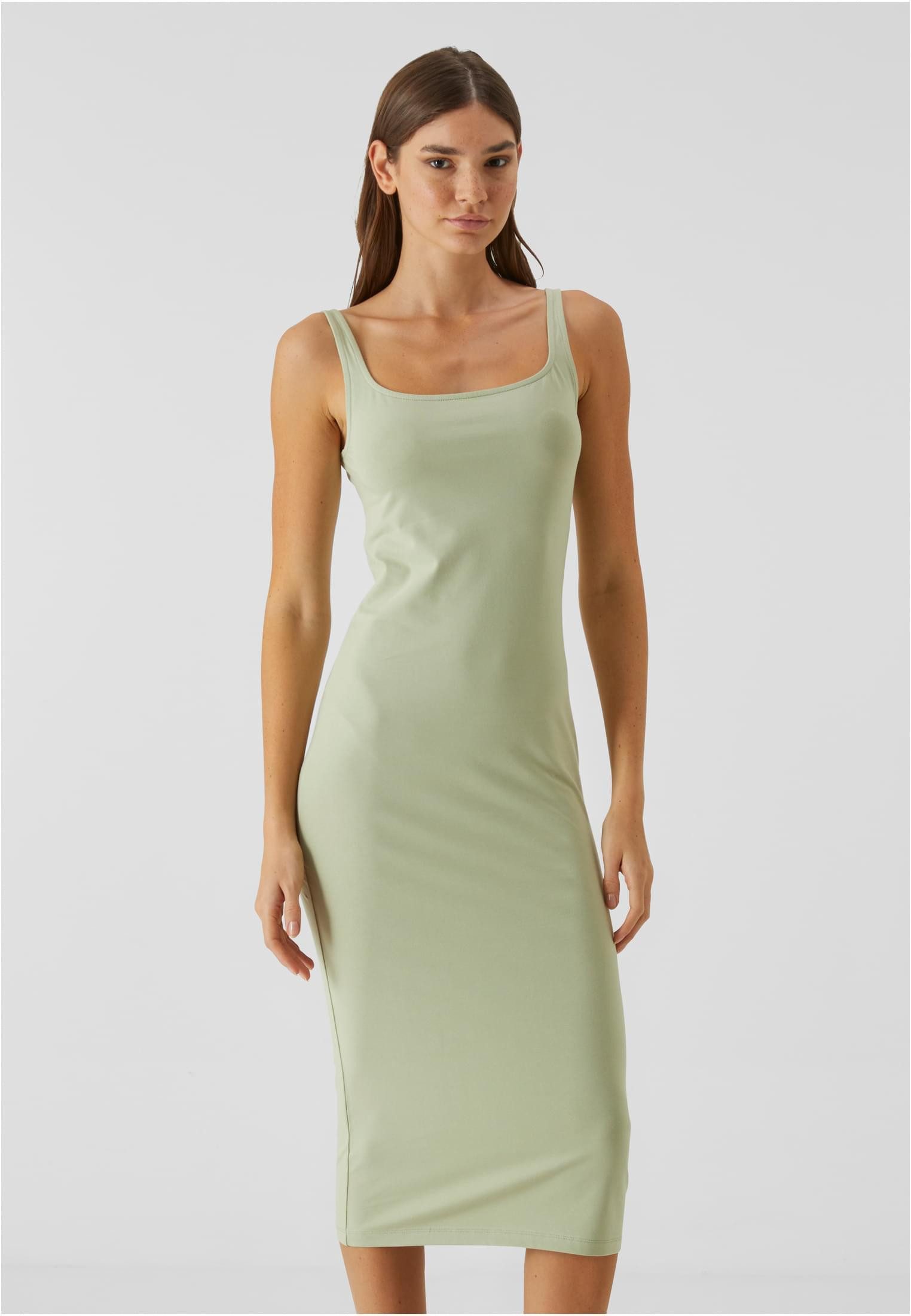 Sweatkleid Ladies Basic Long Cotton Jersey Dress Kleid Damen