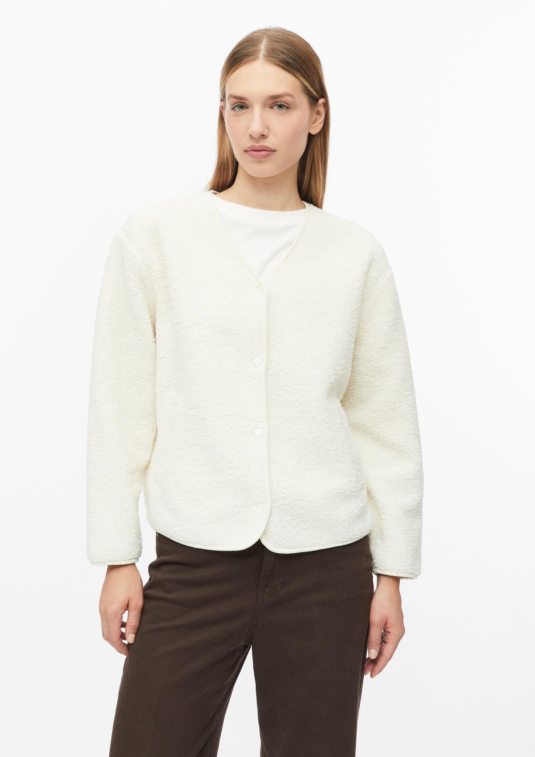 s.Oliver Funktionsjacke Sweatshirt Jacke Leichte Teddyjacke im Relaxed Fit
