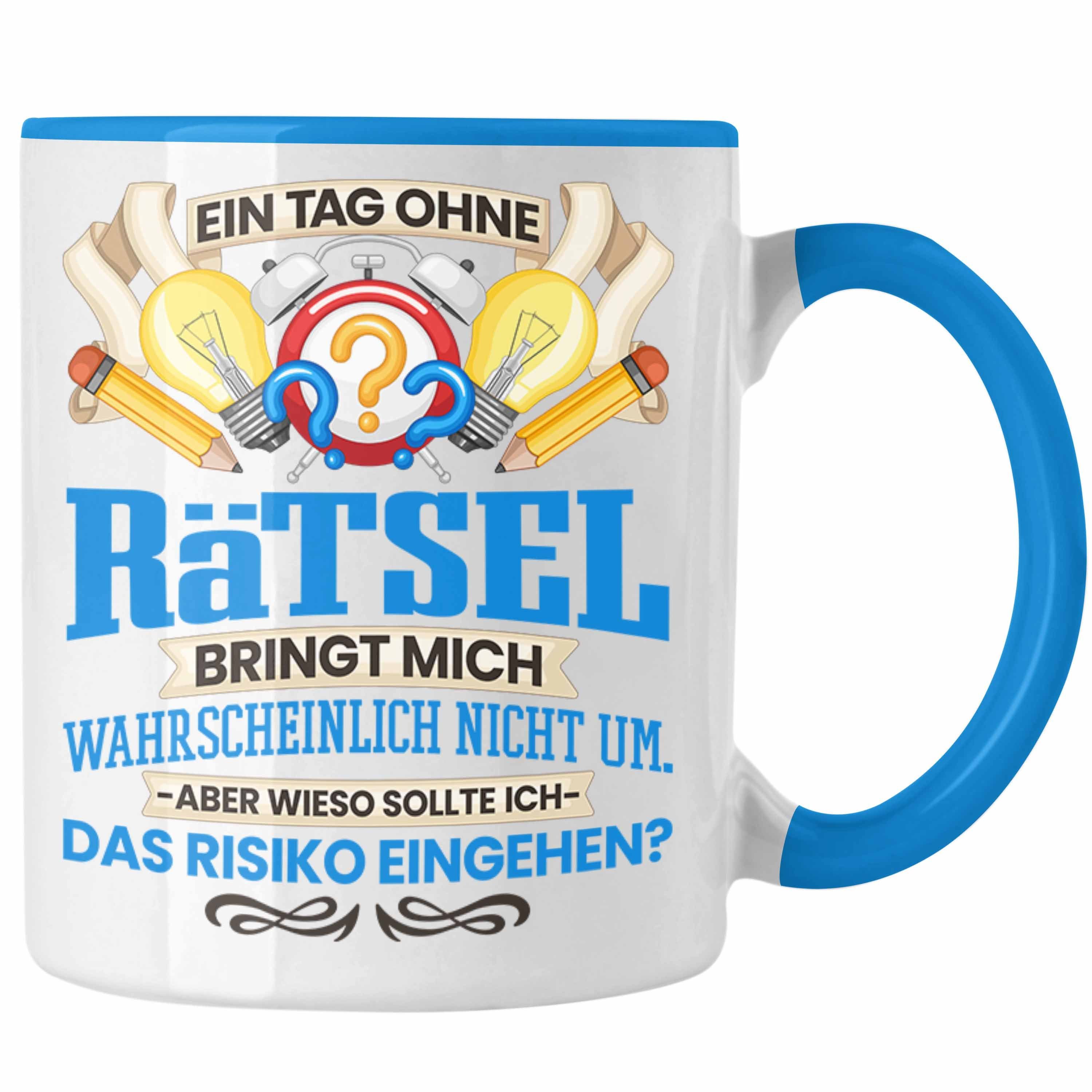 Geschenk Rätsel Lösen-Sucht Rätsel Trendation Tasse - Trendation Blau Tasse Frauen Geschenki