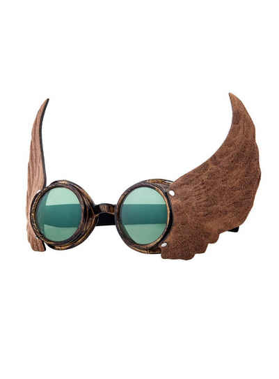 Elope Kostüm Steampunk Brille Aviator, Originelles Accessoire für Steampunk Kostüme