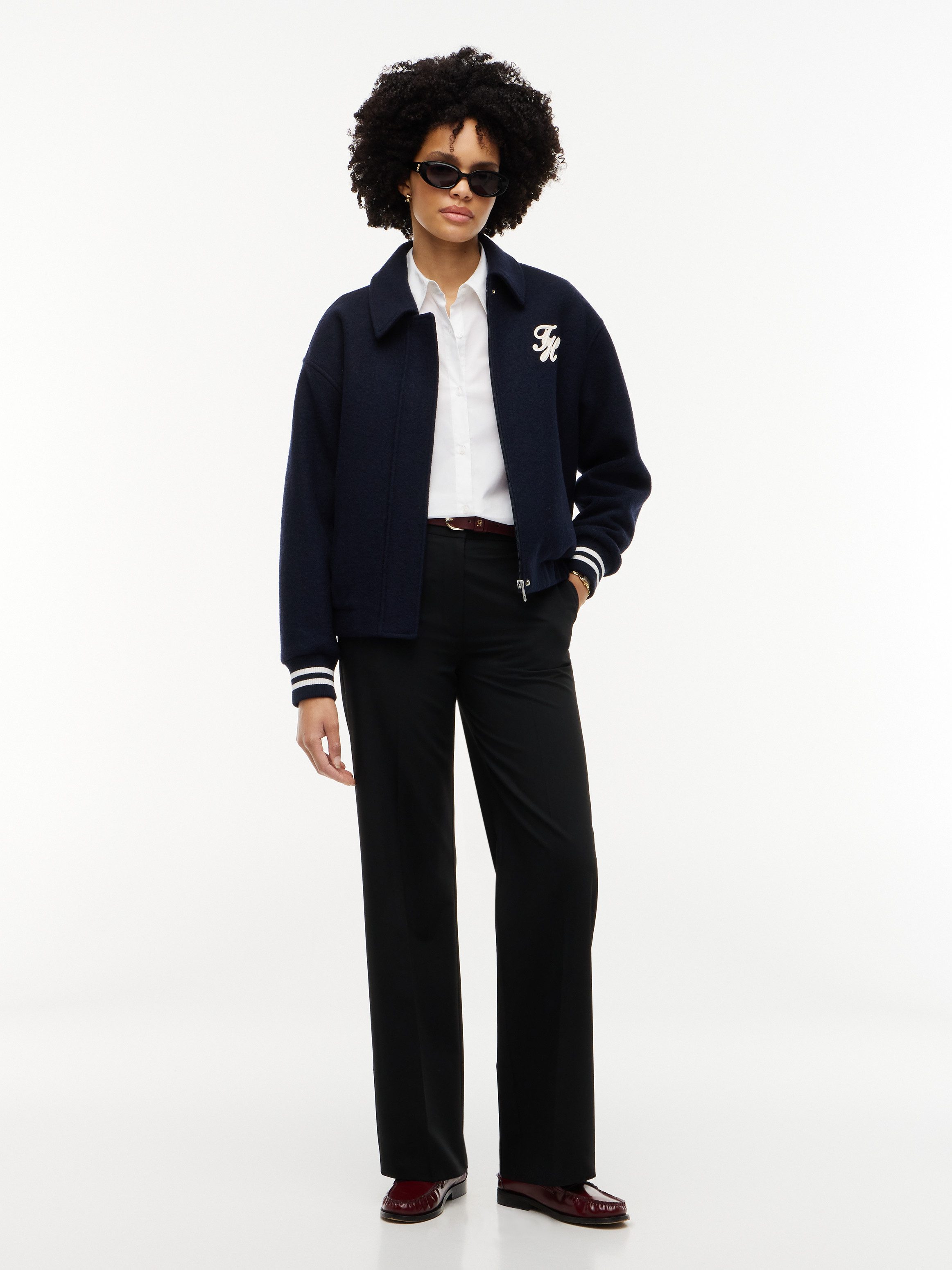 Tommy Hilfiger Anzughose VISCOSE BLEND STRAIGHT PANT Materialmix, straight fit, in großen Größen – Bild 4 von 5