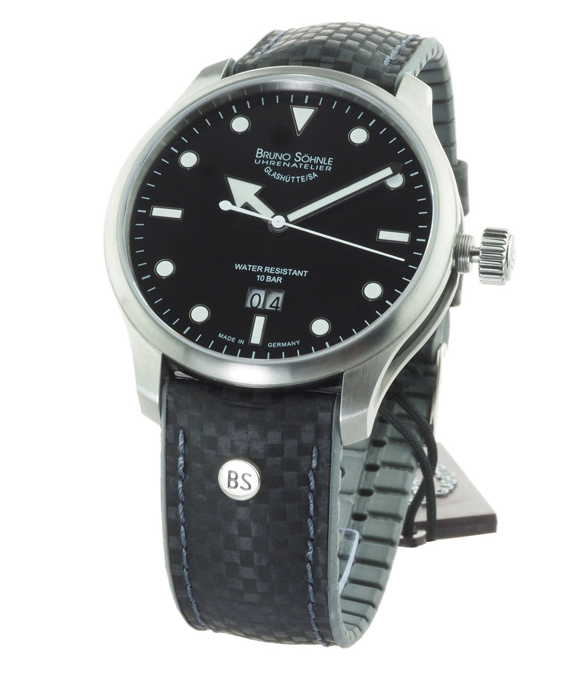 BRUNO SÖHNLE Quarzuhr 17-73222-761 Herren Uhr Triest Sport Saphirglas Glasboden Neu, Quarzwerk in veredelter BS Version (Basiswerk schweizer Ronda 6003.B)