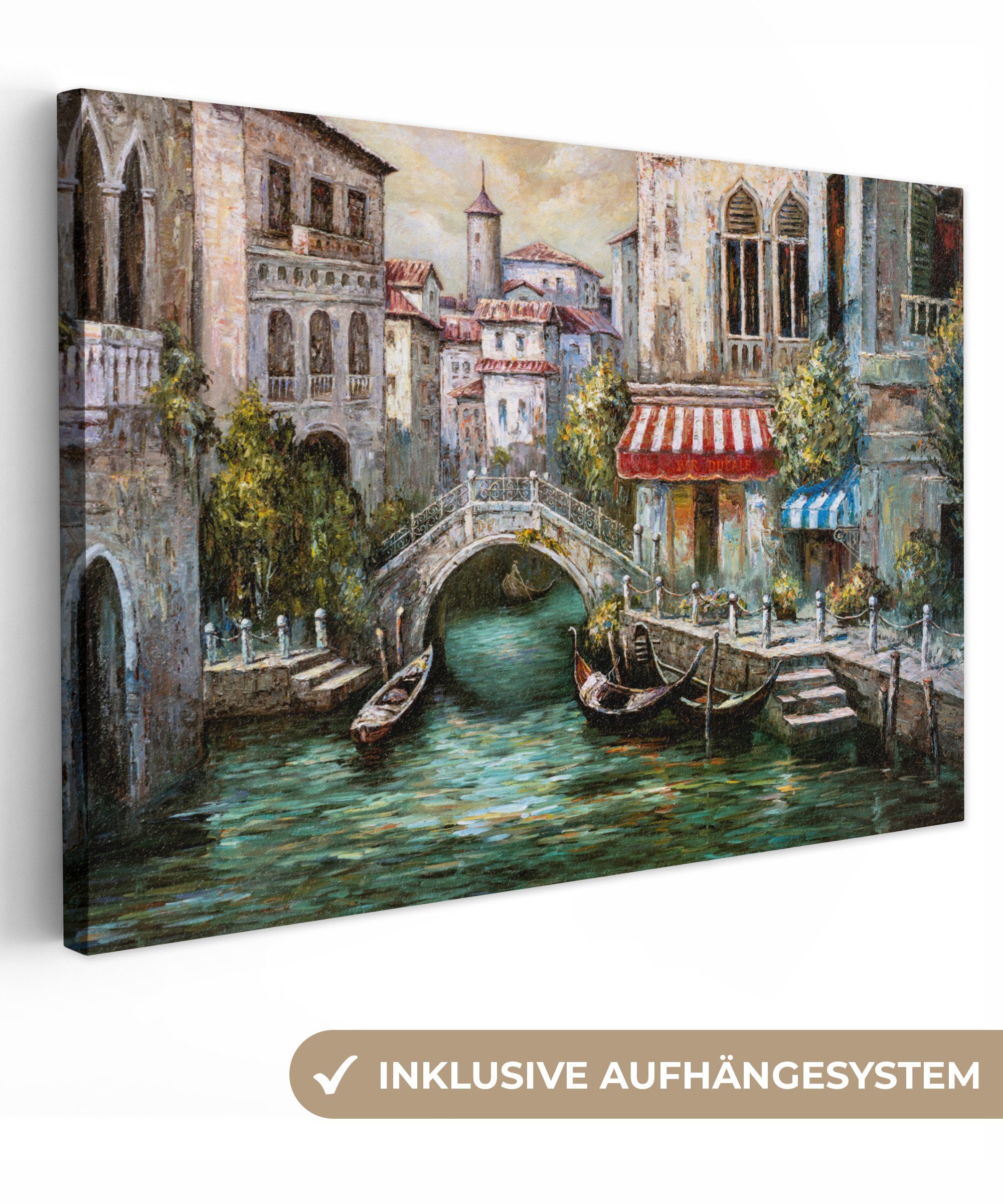 OneMillionCanvasses® Leinwandbild Kunstdrucke - Öl - Wasser - Graben - Ital günstig online kaufen