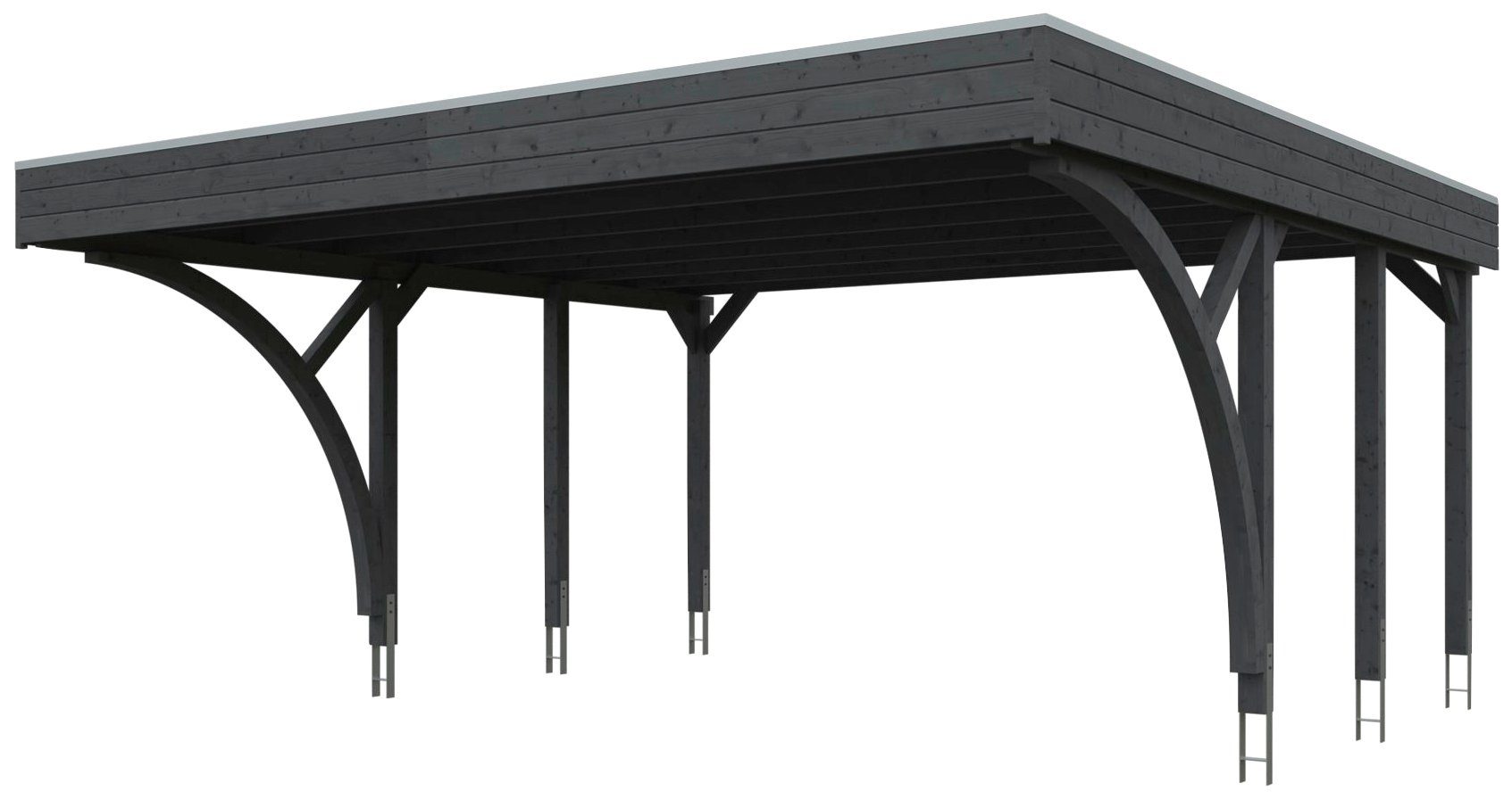 Skanholz Doppelcarport Friesland Set 8, BxT: 557x555 cm, 221 cm Einfahrtshöhe