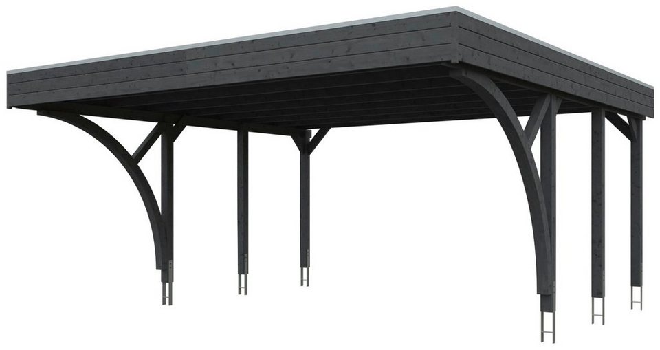 Skanholz Doppelcarport Friesland Set 8, BxT: 557x555 cm, 221 cm  Einfahrtshöhe