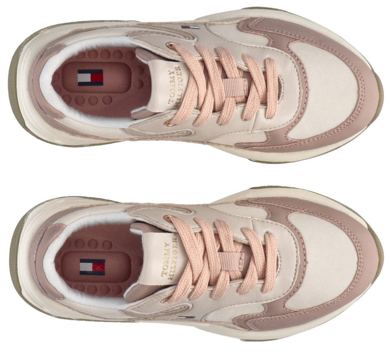 Plateausneaker mit CUT Tommy SNEAKER LACE-UP Hilfiger LOW Chunky modischer Sohle