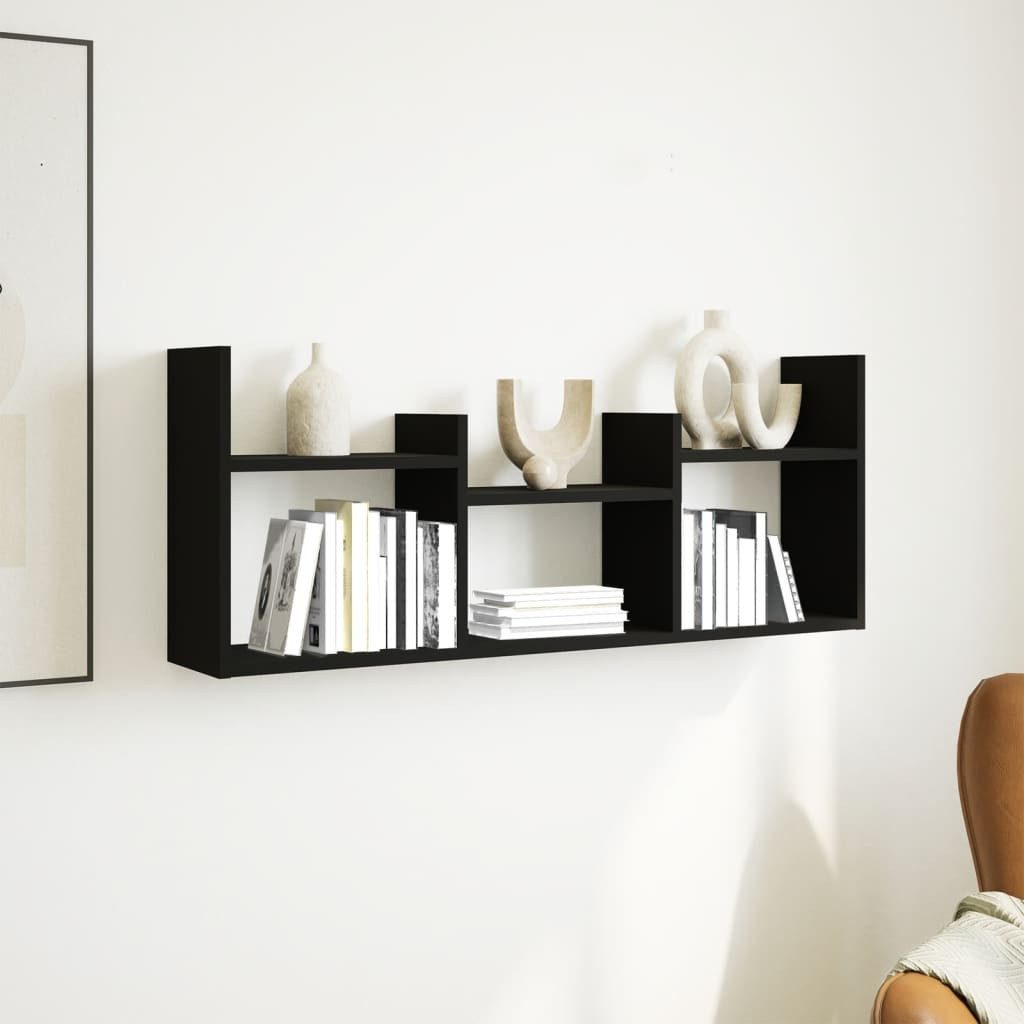 vidaXL Regal Wandschrank 100x18x40 cm Schwarz günstig online kaufen