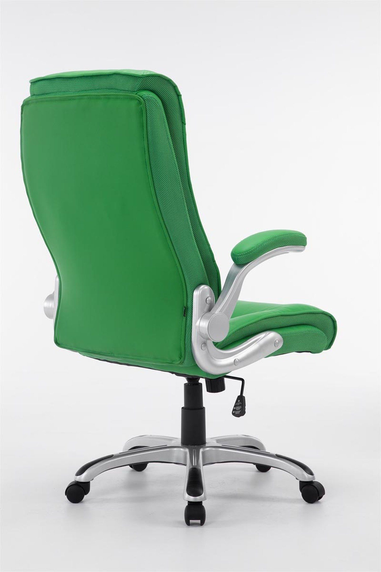 Vila grün Kunststoff XXL), ergonomisch Kunstleder TPFLiving silber Drehstuhl, Chefsessel, Sitzfläche: mit bequemer - geformter Bürostuhl Bürostuhl Gestell: Rückenlehne (Schreibtischstuhl,