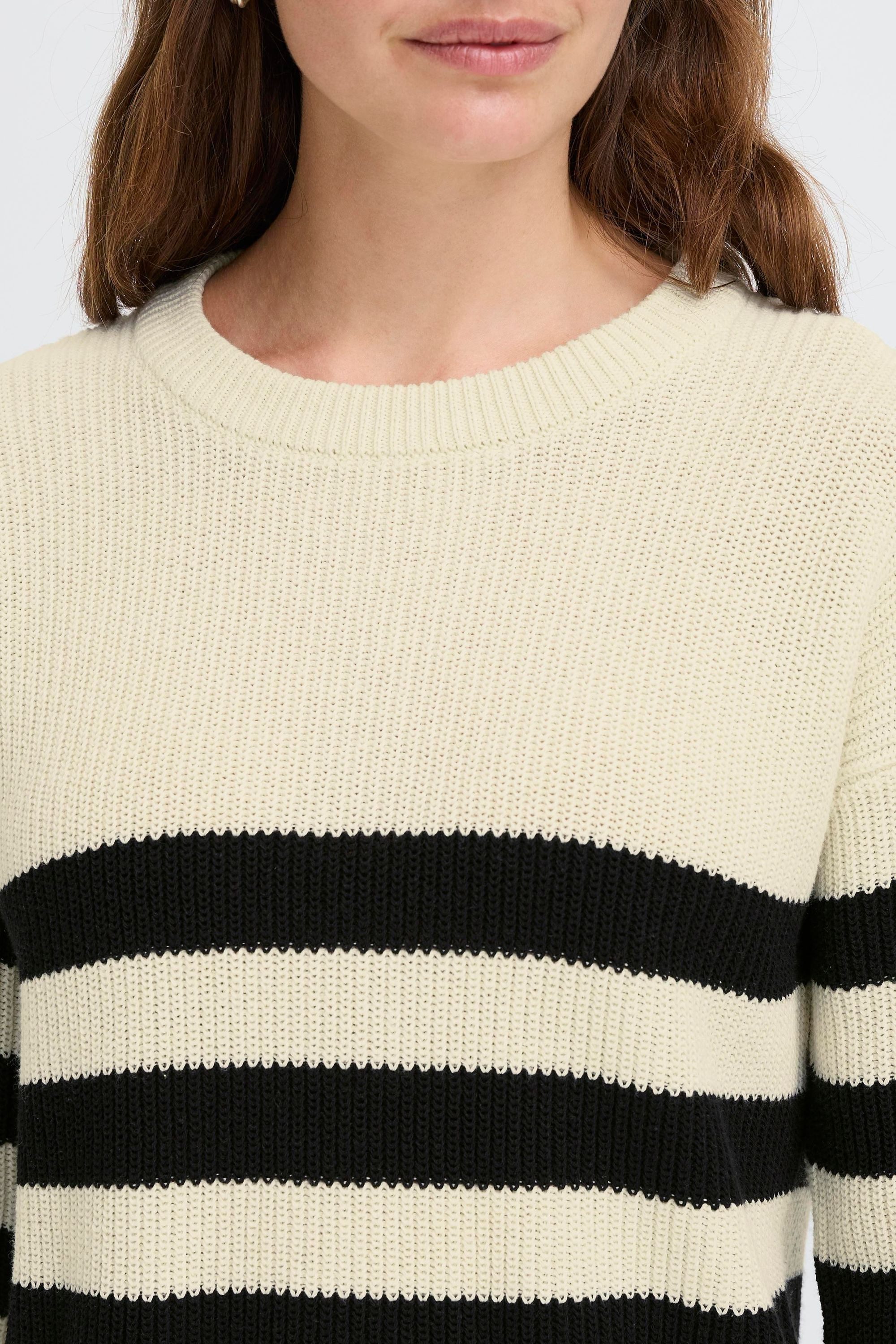 OXMO Strickpullover OXKavina Modischer Pullover mit Streifen