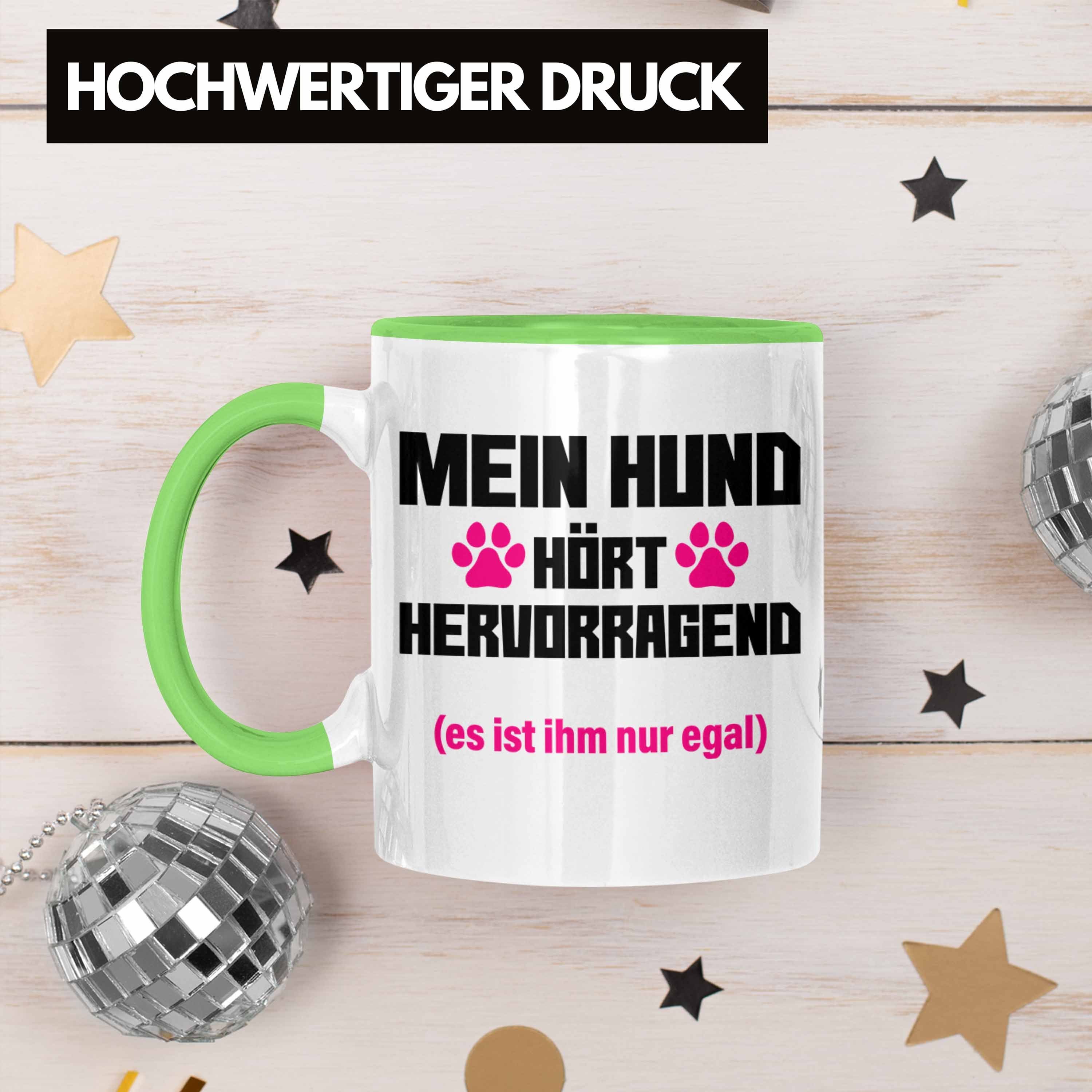 Witzig Grün Hunde Trendation Trendation Geschenk Becher Spruch - Hunde-Mama Tasse Tasse Frauen