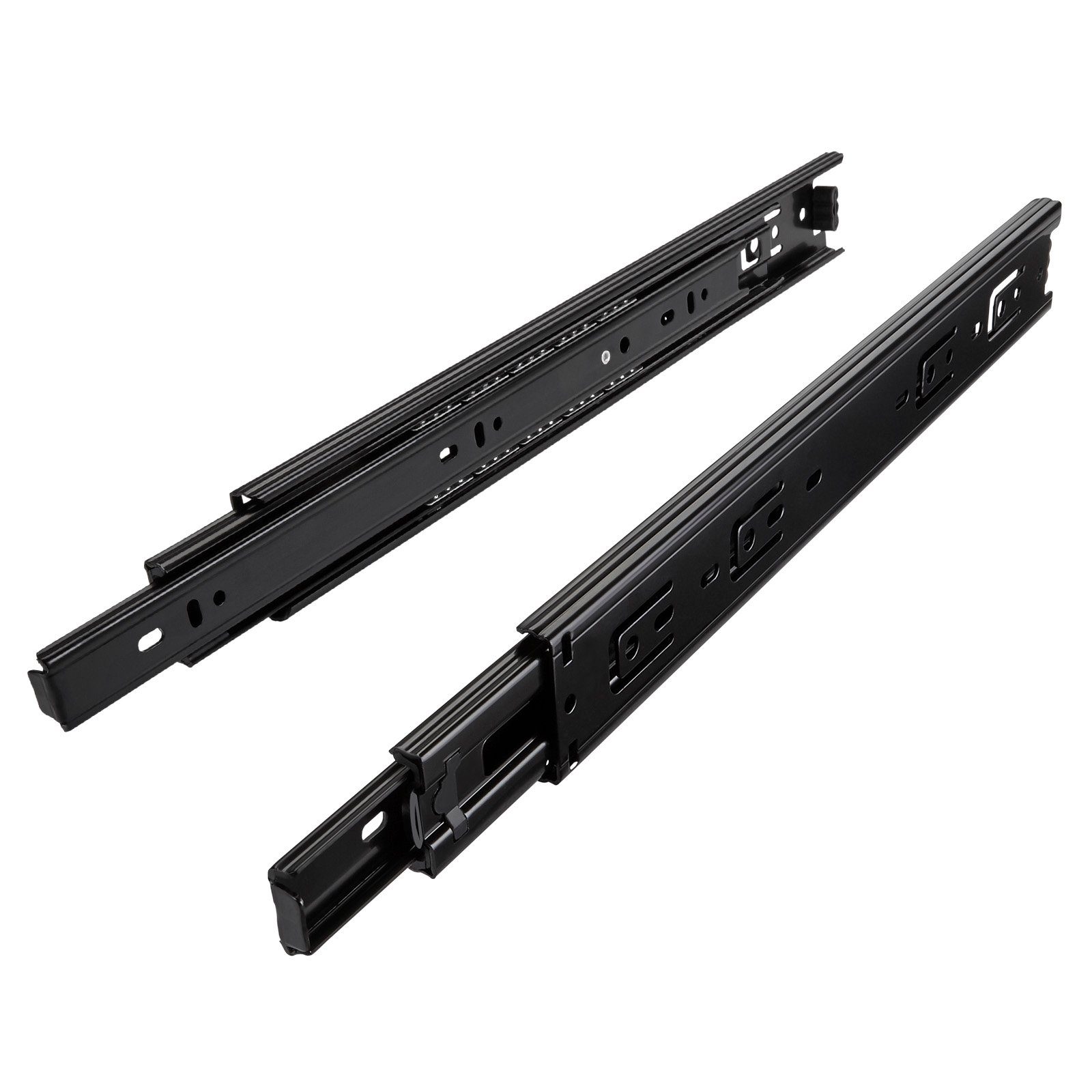 SO-TECH® Auszug Vollauszug 45 kg 250 - 750 mm KV3-45-H45-NF schwarz (2 St), KV3-45-H45-L300-NF schwarz 300 mm (eingeschoben)