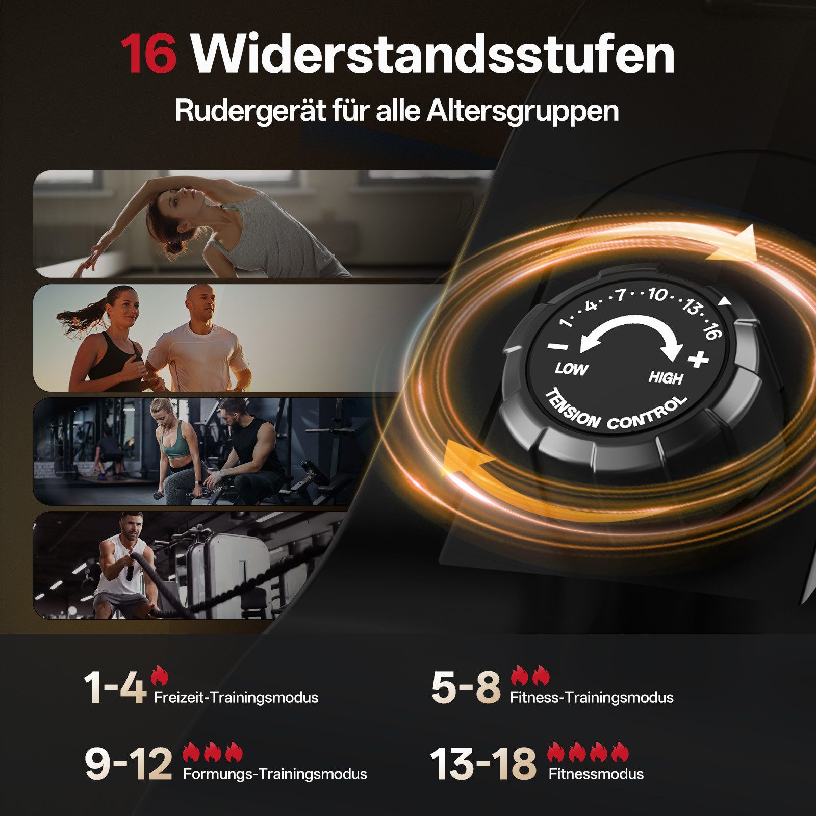 JOROTO Rudergerät JR30&JR20 Heim-Rudergerät, leises Magnetrudergerät mit Bluetooth