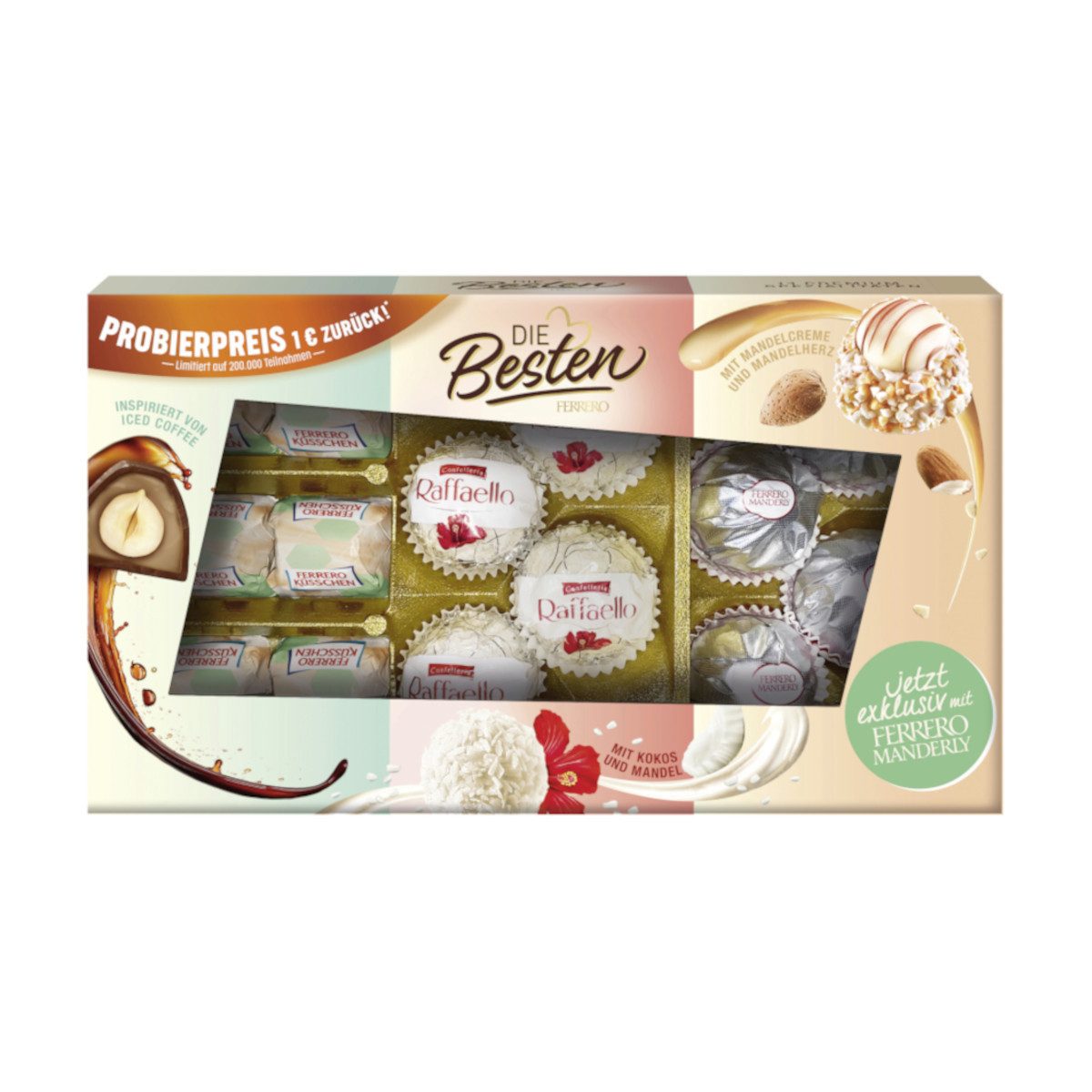 FERRERO Schokolade, Ferrero Die Besten Manderly und Iced Coffee 14er Packung 131g